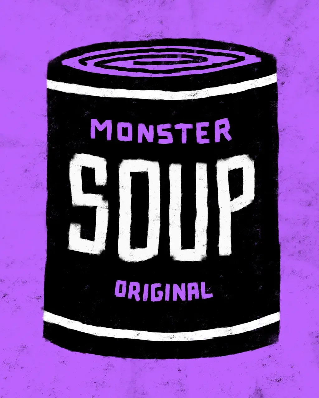 "Monster Soup" by Des Lucréce presents 100 different varieties of soup cans, each featuring Lucréce’s renown "Monsters" theme, available in his four signature colors. A first-ever artist offering, the Monster Soup collection will be released as NFTs, and with each digital purchase collectors can choose to use their NFT to claim a matching, limited-edition, museum quality print, embossed and hand-signed by Des Lucréce.