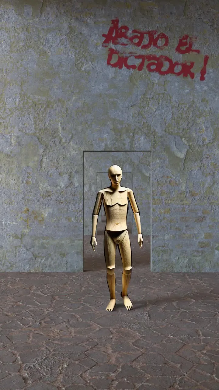'La otra América artificial' (The Other Artificial America) is an experiment in the digital realm, where 3D art techniques and AI converge to craft its final form. Employing Python programming, these elements are brought together in a random yet cohesive manner. This series aims to spark a critical dialogue about the impact and integration of emerging technologies, particularly artificial intelligence, within the sociocultural fabric of Latin America. Through this digital lens, viewers are invited to reflect on the balance of tradition and modernity in a region perpetually evolving.
