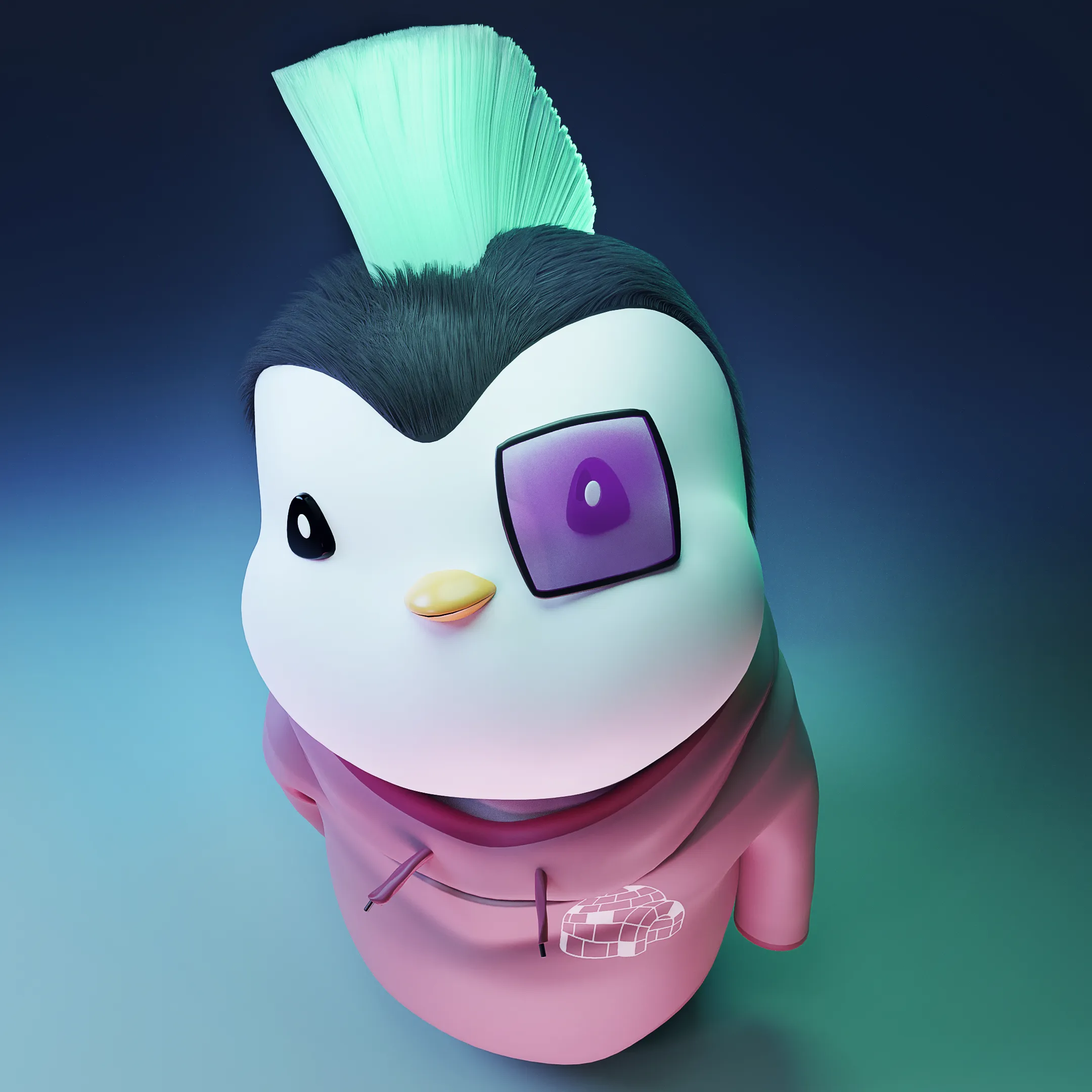 3D offshoot of Pudgy Penguin #6632.