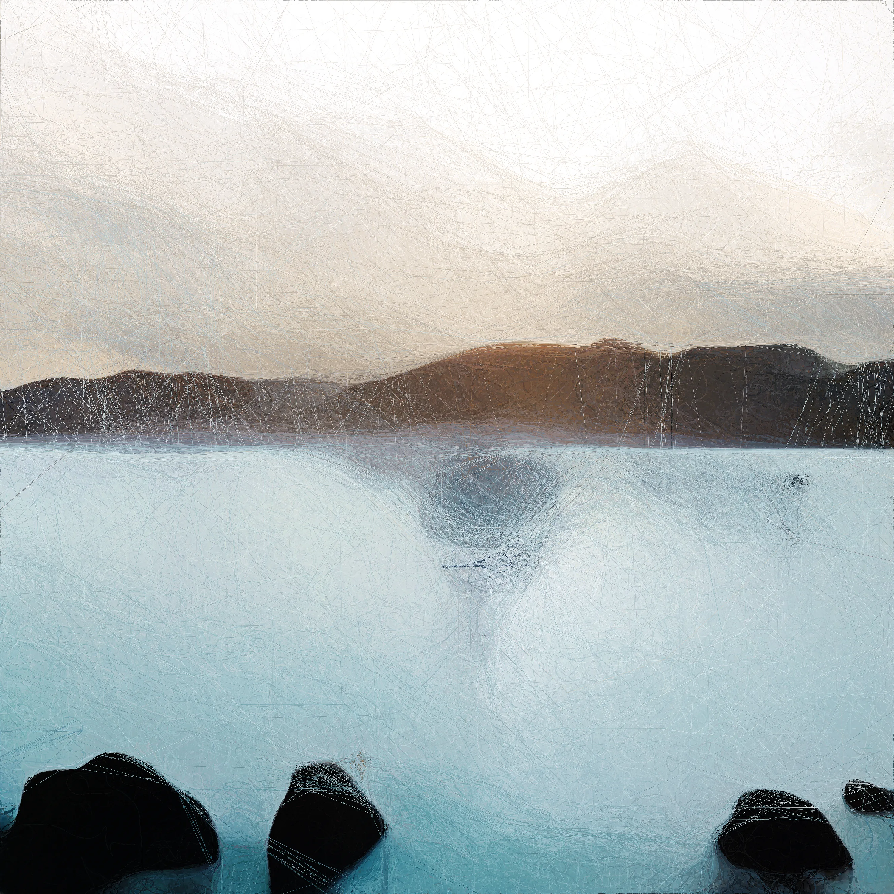 We've created unique "Quantum AI Data Paintings" using quantum bit strings generated from Google Quantum AI team's beyond classical experiment together with a Generative Adversarial Network machine learning algorithm that was developed during the production of Quantum Memories.

The data collection consists of 200 million raw images of landscapes around the world, including all the national parks in the US.

By utilizing custom procedural coherent noise implementations and beyond classical measurements of computing surflets, we generated 1000 unique Quantum AI Data Paintings inspired by the natural world. Each painting is computed with a unique quantum bit string!

The images incorporate earthly pigments, shapes, and patterns that we associate with our sensory experiences, while paying homage to the Earth's unbounded poetic sublimity.

11011000001011111000100110110111100111101001011110101
