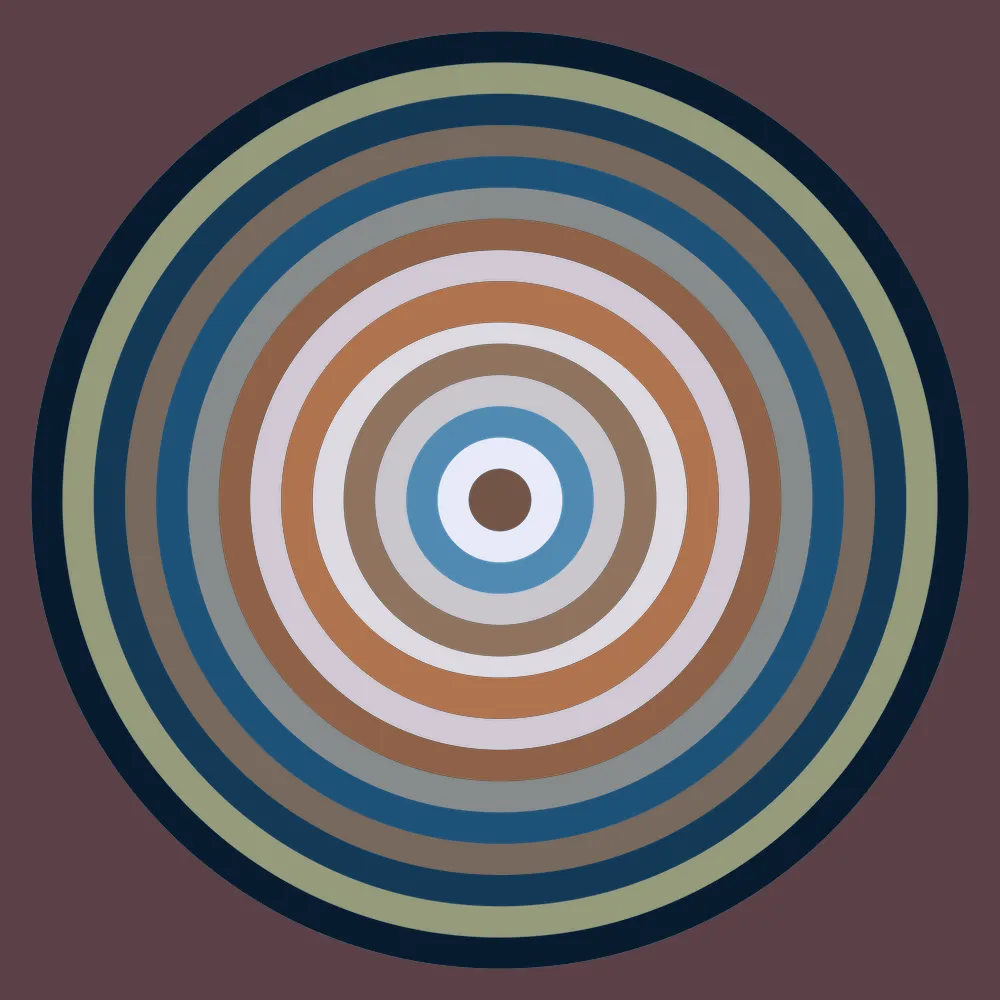 This generative art project takes the color gradient from artworks of eight incredible artists and combines them through a series of interleaving concentric circles. It is an homage to these artists and an appreciation of each of their distinctive styles. The artists featured in this project are Andrew Semark, Ayla El-Moussa, Cath Simard, Grant Yun, Jessica Cardelucci, Joey L, Sam Spratt, and Tania Rivilis.