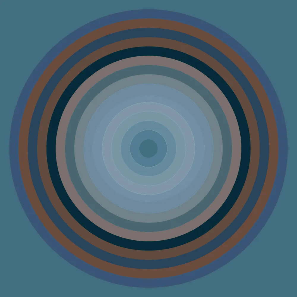 This generative art project takes the color gradient from artworks of eight incredible artists and combines them through a series of interleaving concentric circles. It is an homage to these artists and an appreciation of each of their distinctive styles. The artists featured in this project are Andrew Semark, Ayla El-Moussa, Cath Simard, Grant Yun, Jessica Cardelucci, Joey L, Sam Spratt, and Tania Rivilis.