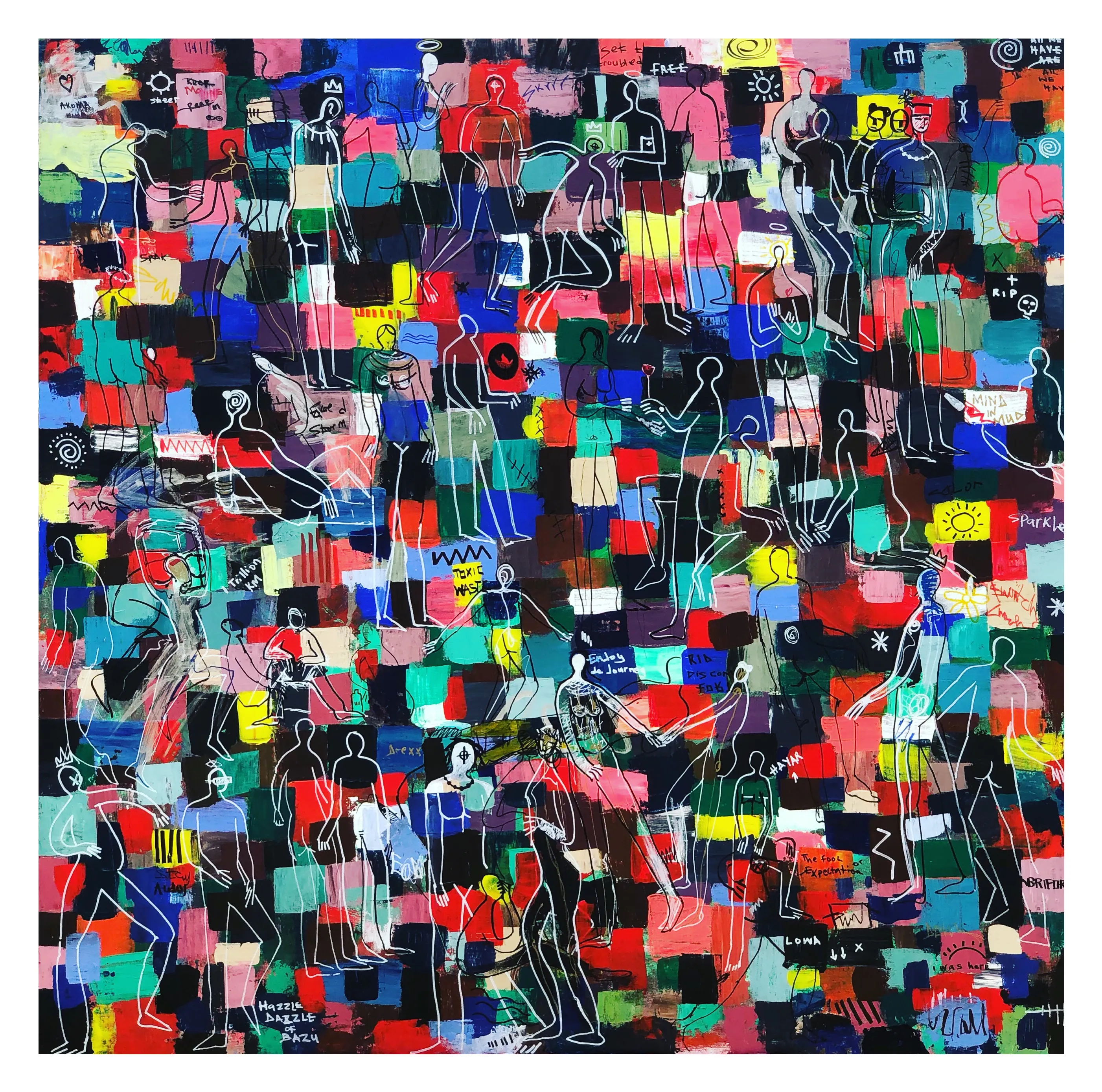 Outside My Window (2022)  
An expressive, experimental piece that captures the view through my window,not just the roofs and colors of houses, but the people, the rhythm, the chaos, the quiet.

It’s about the beauty in the noise. The moments that pass quickly. The ones that stay.