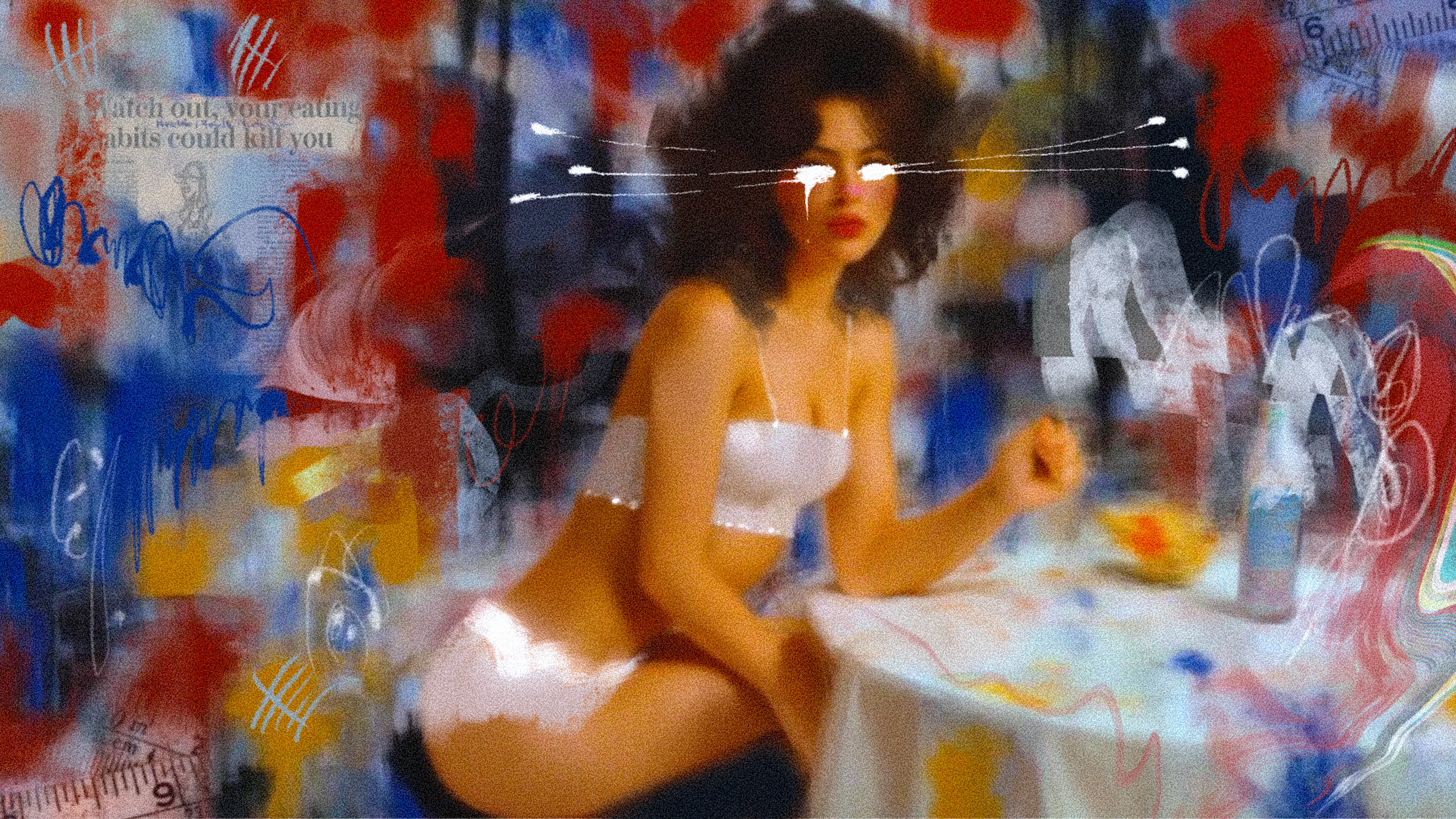 WHO

lives inside your skin? The outside belongs to others. Only you should decide for you -

WHAT

is perfect.”  
― Ellen Hopkins, Perfect

collage and digital painting by Rocketgirl
