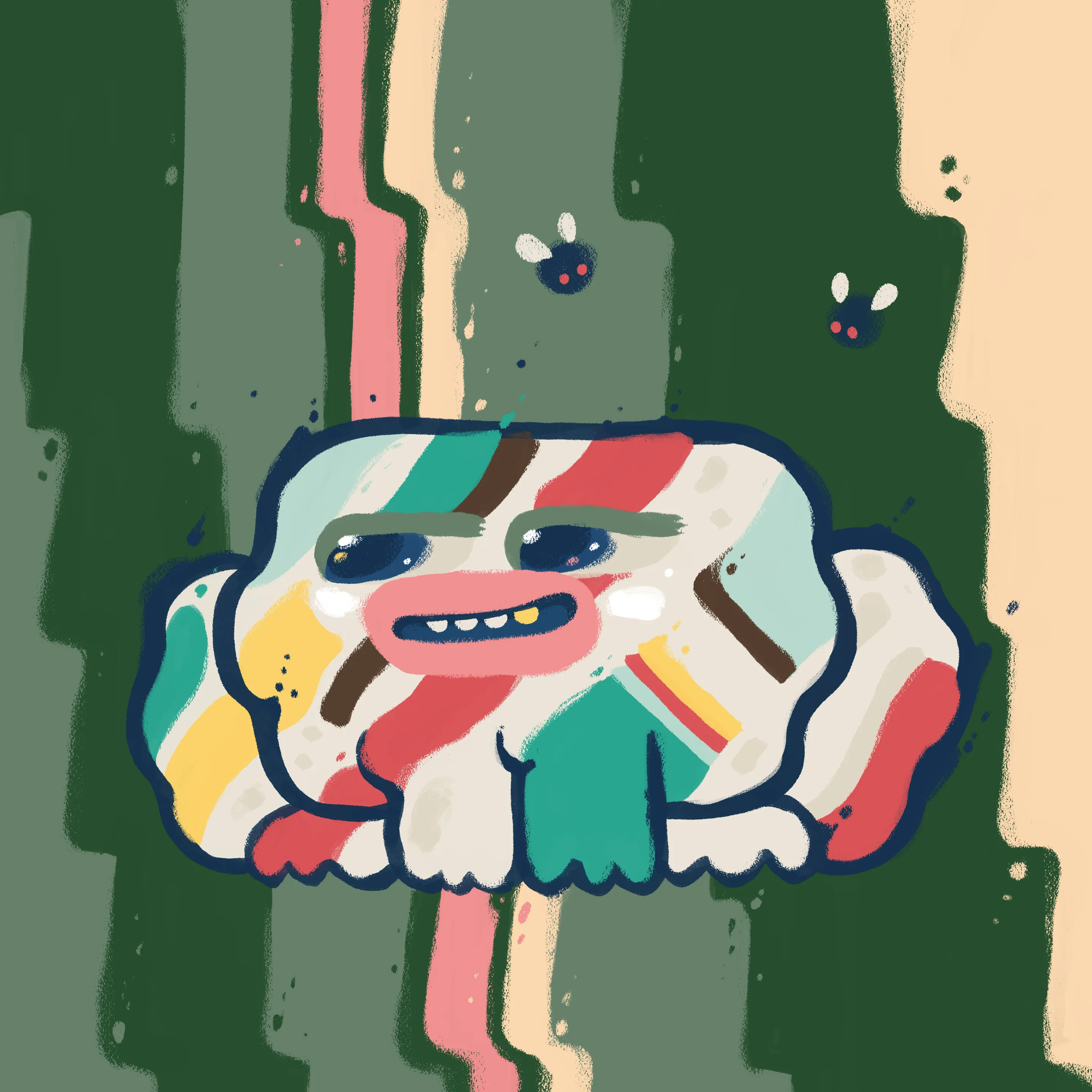 A thick, meaty toad inspired by Tyler Hobbs' Fidenza algorithm <3