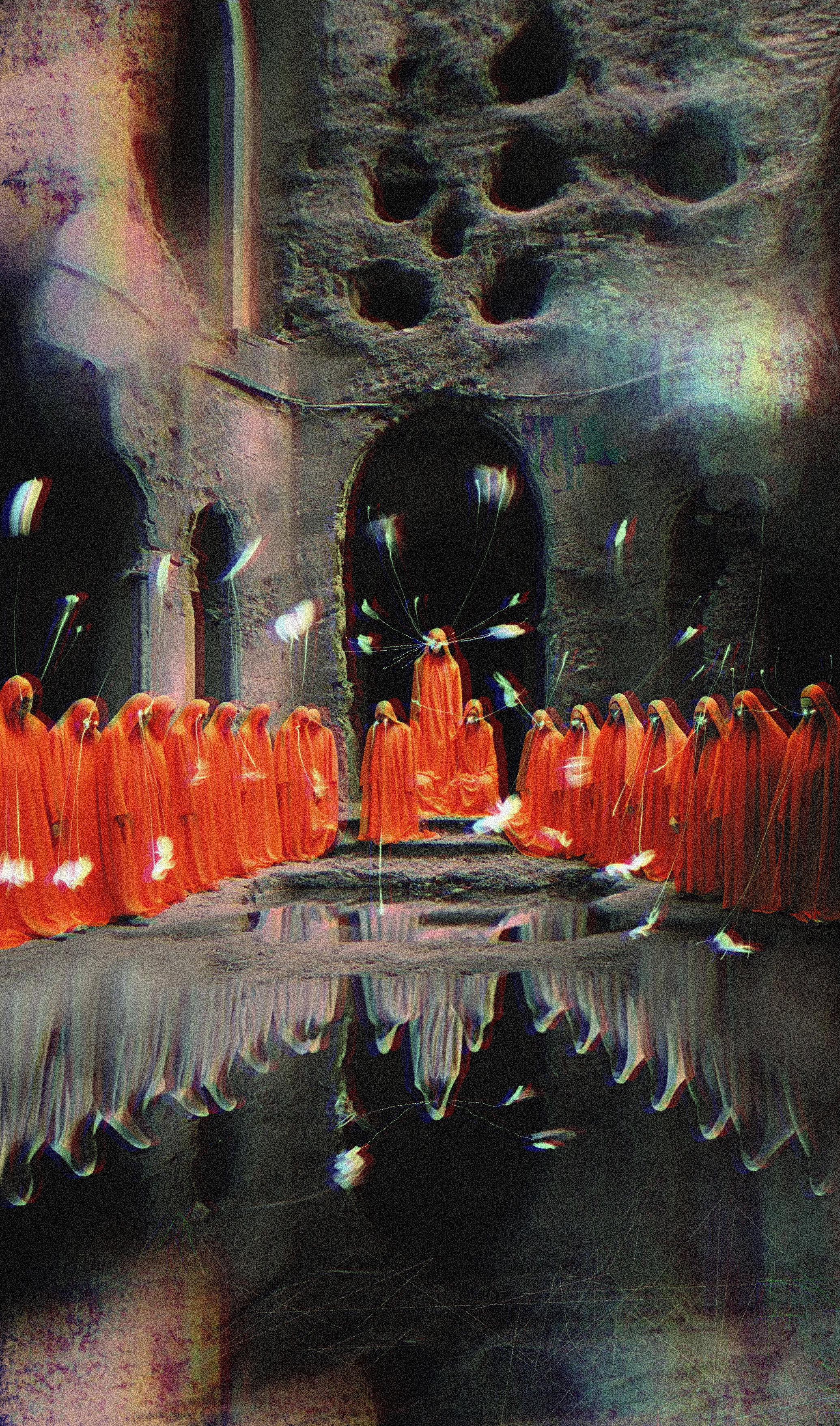 [COGITATIONEM = REFLECTIONS]

"A good cult delivers on its promises. A good cult nourishes the needs of its members, has transparency and integrity, and creates provisions for challenging its leadership openly. A good cult expands the freedoms and well-being of its members rather than limits them."

Philip Zimbardo

(AI x digital painting by Rocketgirl)