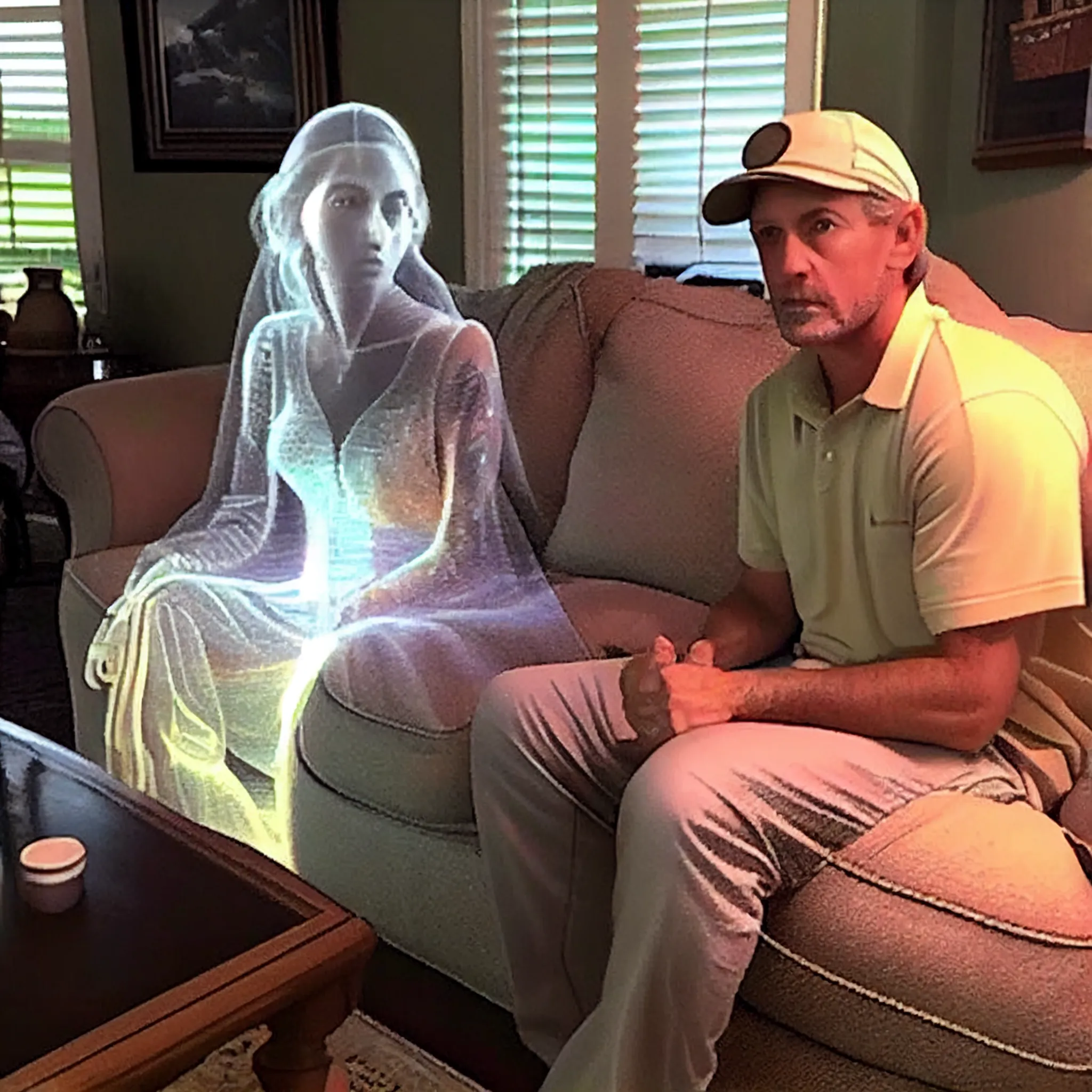 February 6, 2014: Florida man claims wife was kidnapped by holograms.

A 53-year-old Florida Man from Martin County told deputies late last month that intruders had abducted his wife with the assistance of "holograms."

The man was "extremely agitated" and holding a baseball bat when officials arrived. He told them that "the men" abducted his wife and that "they used holograms to project signals on the walls to get him to do what they wanted and to communicate with each other," according to a sheriff's report.

The responding deputy located the woman in question, who was at a nearby mobile home with the man's aunt. The aunt told investigators that the woman was drunk, and that no one had chased her.