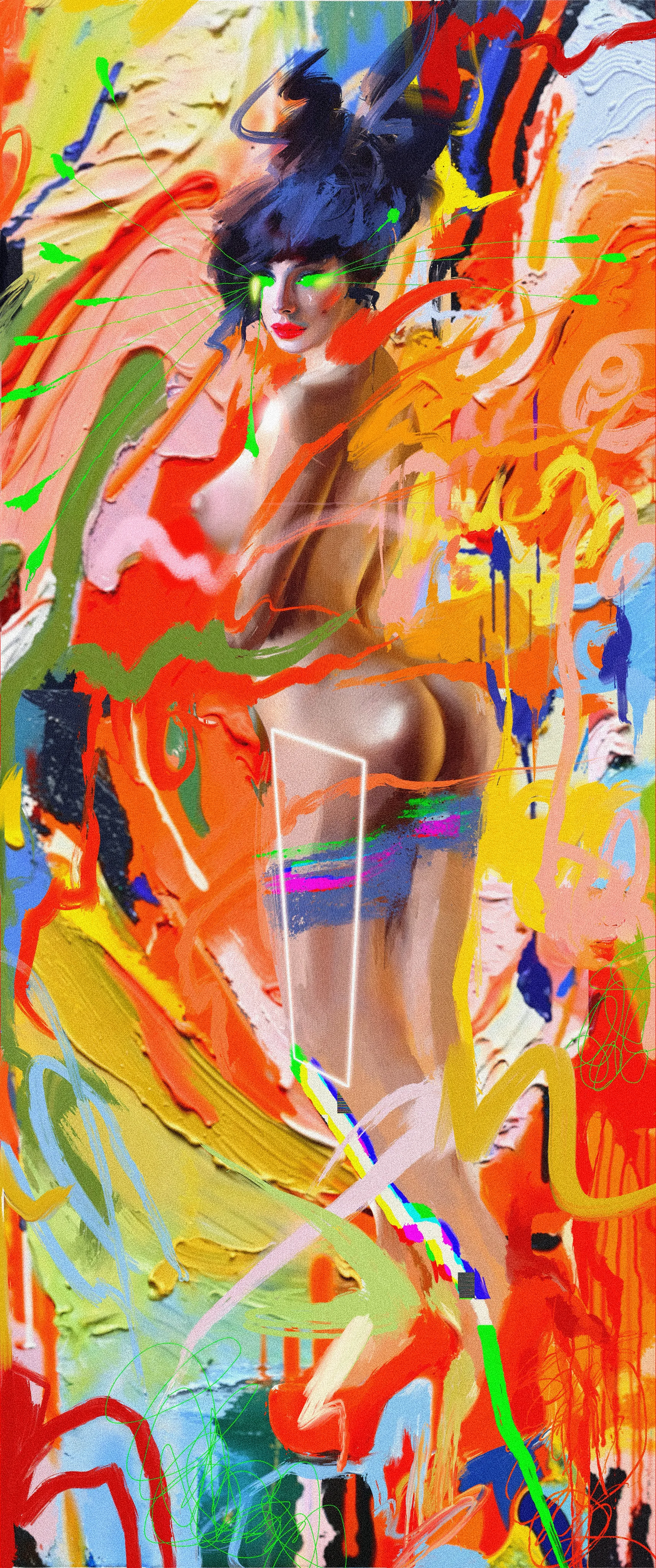 Clio - the muse of history

“And how fascinating history is - the long, variegated pageant of man's still continuing evolution of this strange planet, so much the most interesting of all the myriads of spinners through space.”

(G. M. Trevelyan)

Oil on canvas x AI x digital painting