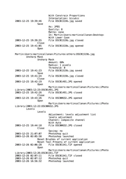 Over the course of 15 years, Martin John Callanan collected all the instructions he gave to the image editing software Adobe Photoshop: each and every action, edit, change, or mistake that the artist made to any and all images for himself or others, on any computer. &ldquo;Each and Every Command&rdquo; is the complete log of all the edits made between December 23, 2003, through March 13, 2019&mdash;presented in human-readable text on a single, 15,562 pages-long PDF file, as well as in a plain text document. The full list of instructions, which comprises 4,589,564 words, is the equivalent to more than eight times the Complete Works of William Shakespeare.

In a methodical and overwhelmingly detailed form, the artwork paints a precise illustration of the artist&rsquo;s work, creating a painstakingly accurate, yet incomplete, account of his creative process. This impressive and somewhat absurd collection of data can be read as a critical comment on the widespread assumption that the quality of an artwork is to be measured in terms of labor, and also as an acknowledgement of the role that software plays in today&rsquo;s artistic practice.
