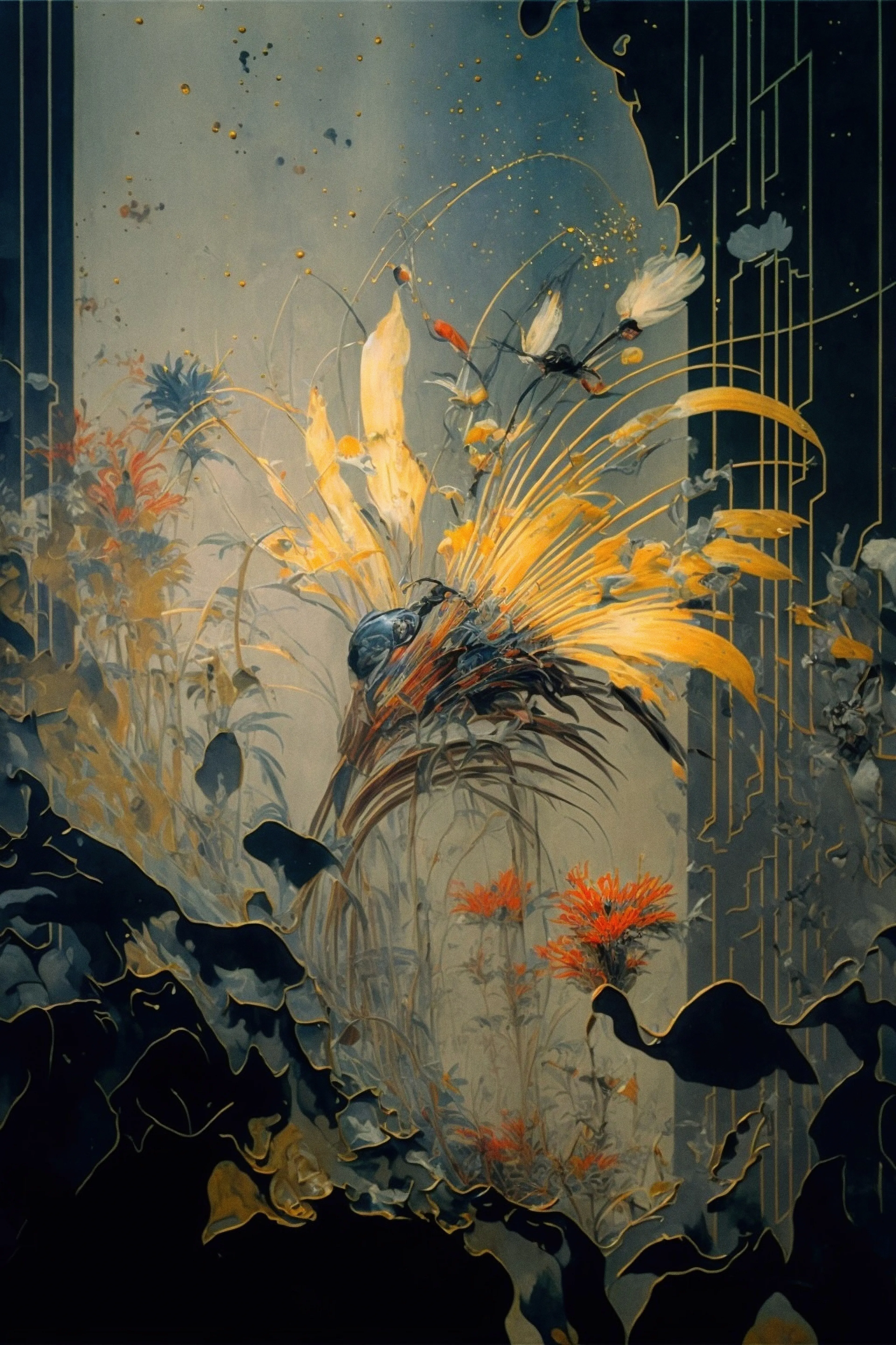 Sun-scorched flowers, reaching towards their father in the tempest.