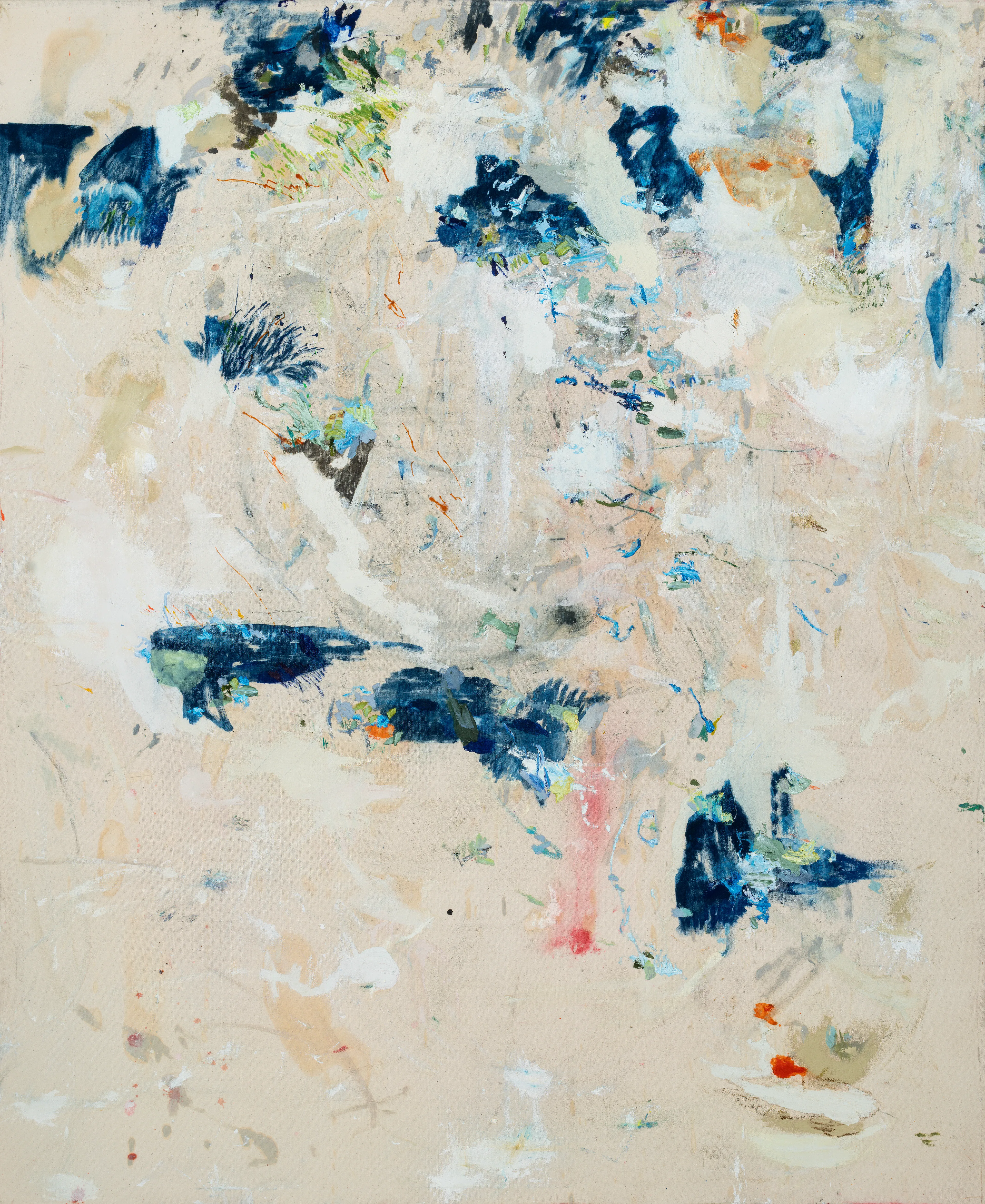 ‘This Tarpaulin, This Veil’ (2025) is the third painting from the series ‘A New Language {Paintings & Poems}’

—

Dimensions: 140 × 170 × 5 cm (55 × 67 × 2 in)  
Mediums/techniques: Oil, pencils, acrylic, leather dye, pigment stick on canvas  
Support: Canvas  
Edition: 1/1  
Year: 2025  
Series: A New Language {Paintings & Poems}

—

The NFT is a unique 1/1 token recorded on the Ethereum blockchain with on-chain provenance; ownership transfers pertain to the digital asset, while the first owner receives the physical painting.