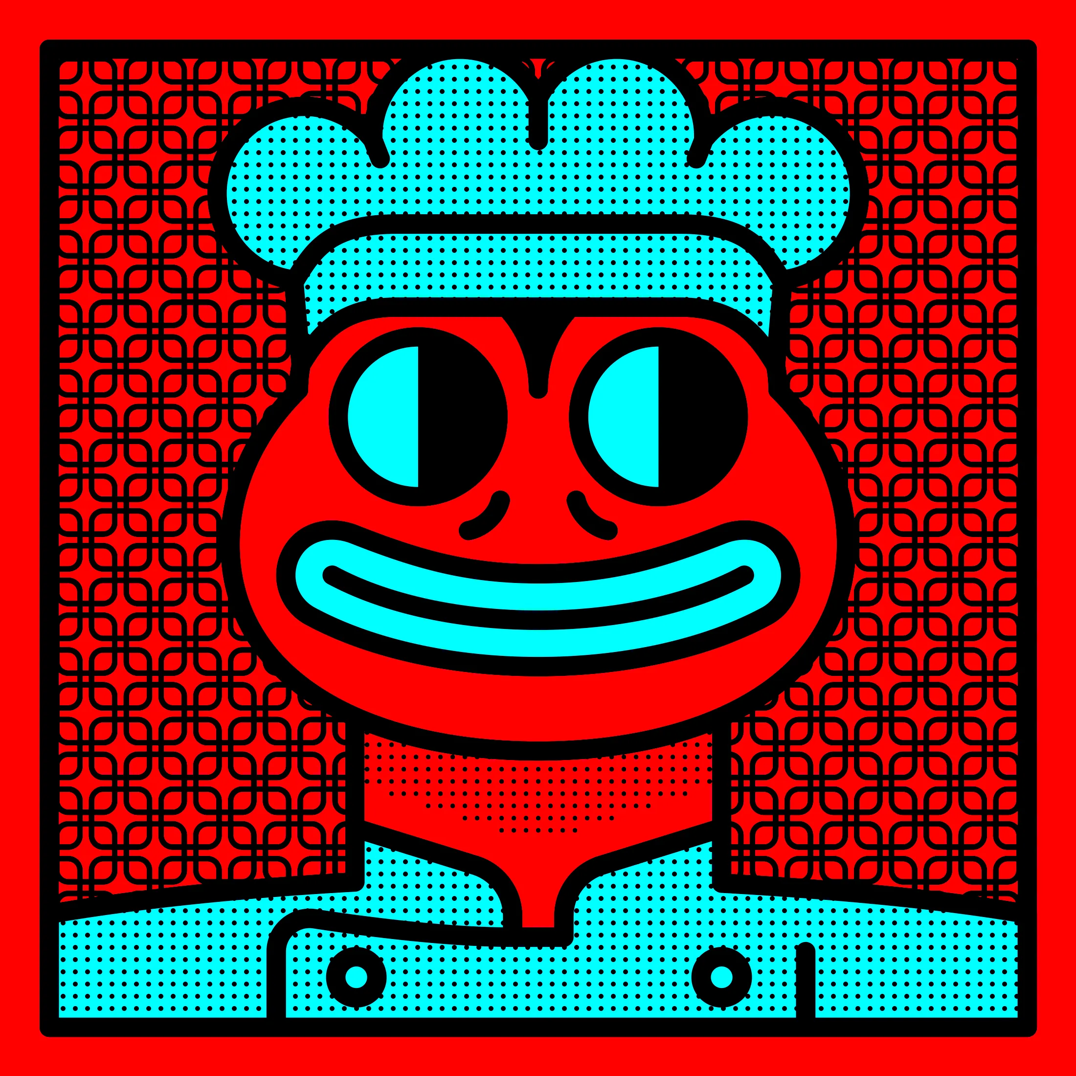 A collection featuring handcrafted Pepes. Each one has its own 1/1 character and background, designed with a clean, minimalist style.