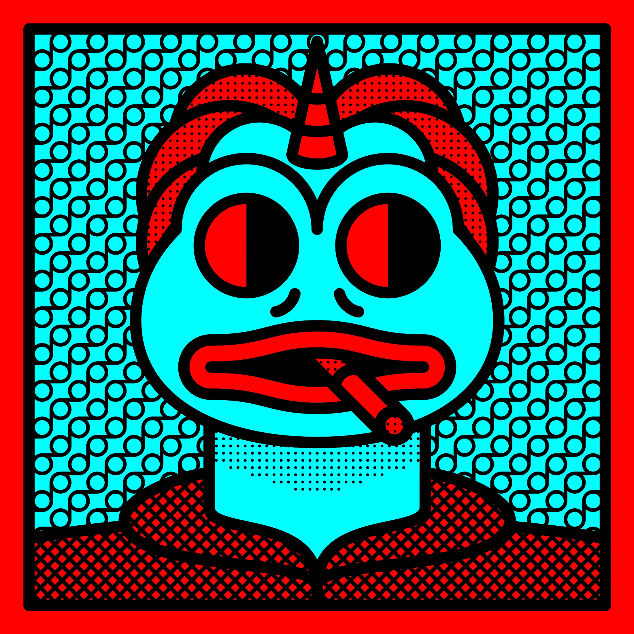 A collection featuring handcrafted Pepes. Each one has its own 1/1 character and background, designed with a clean, minimalist style.