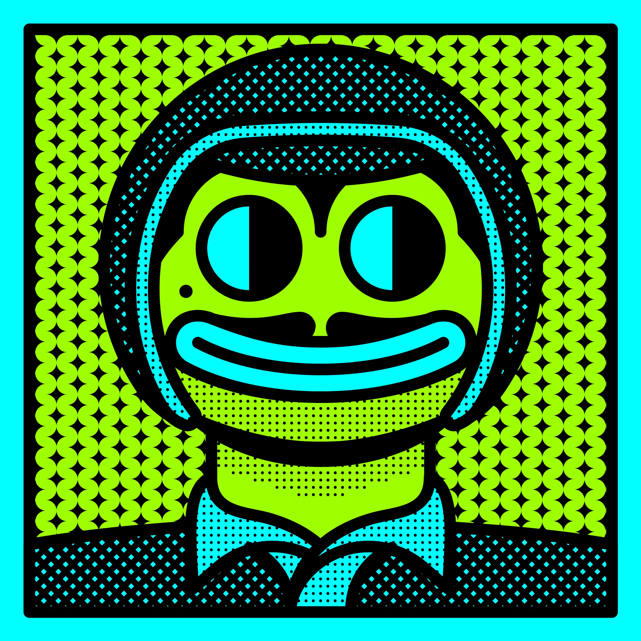 A collection featuring handcrafted Pepes. Each one has its own 1/1 character and background, designed with a clean, minimalist style.