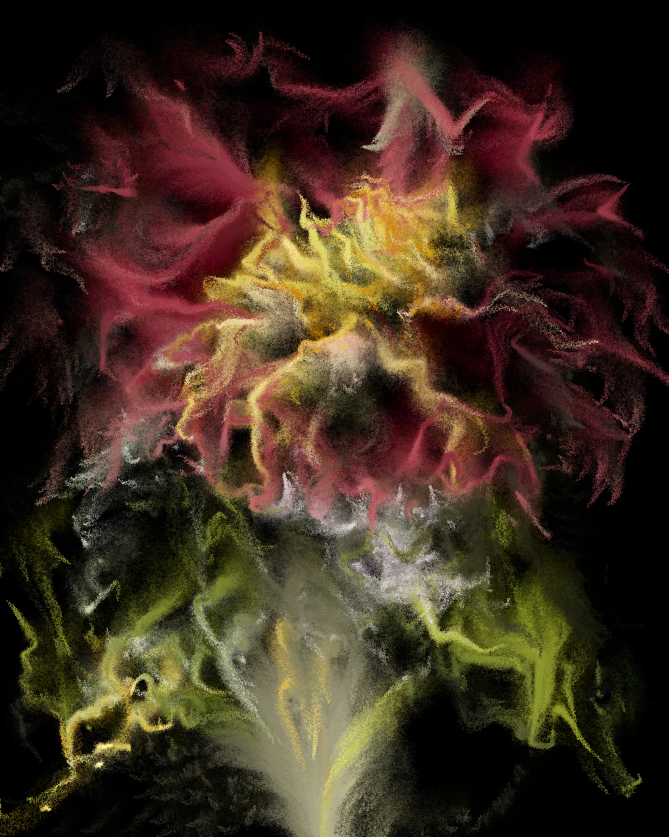 What stays with us from the things that are gone? What is kept, lost or changed by memory? What remains of the flowers of yesterday? Evanescencia is not about representing the concrete, but fading memories, vague imaginations, and the quiet dissolution of everything around us.