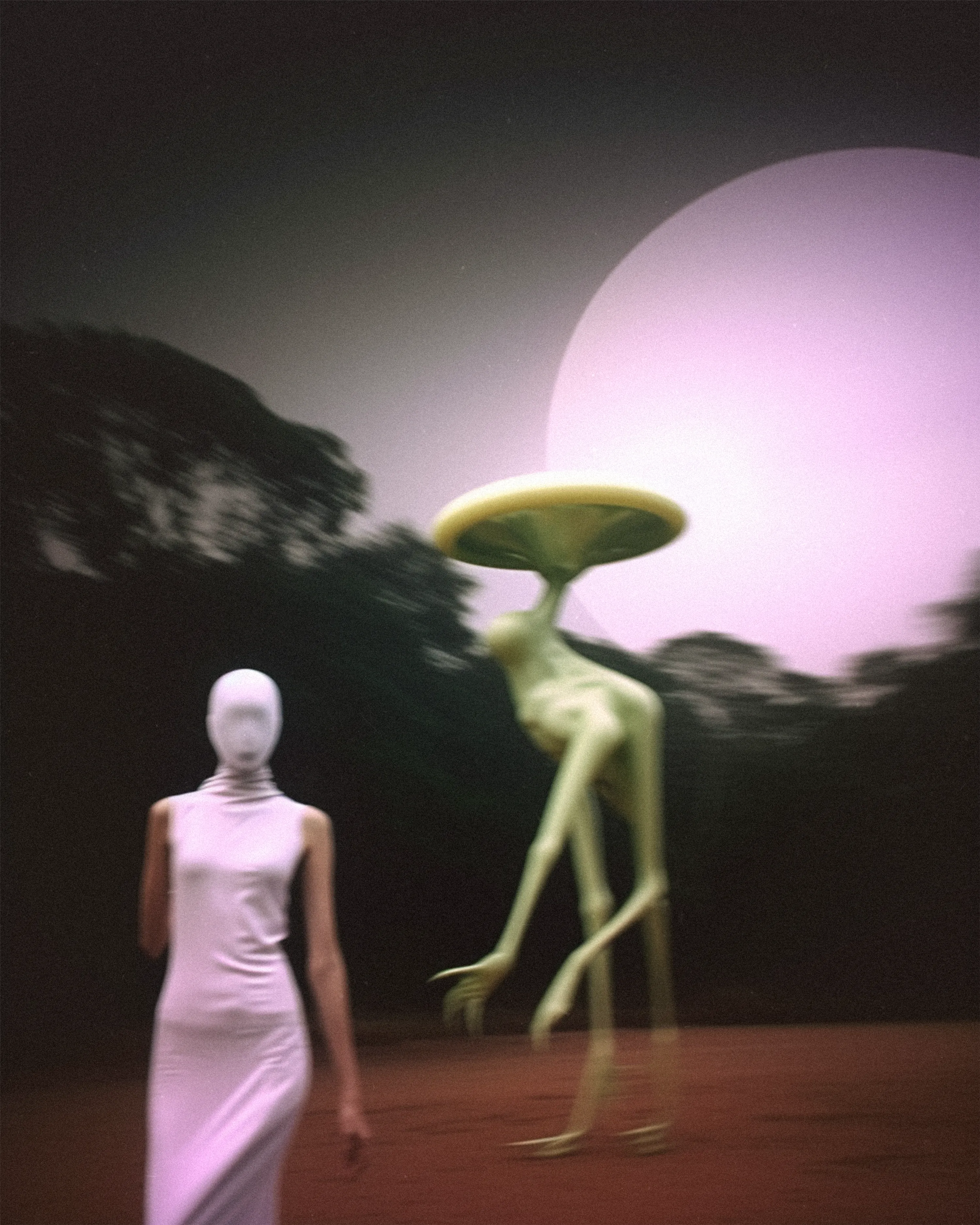 ᴄᴏɴᴛᴀᴄᴛ' is a collaborative collection by Lykai and Sivash, exploring patience and technology's intersection, blending the ethereal with neon, and examining humanity's connection with otherworldly beings through synthetic satellites. It comprises 44 unique AI co-created artworks, opening gateways to a world of cyber-poetry and limitless possibilities.