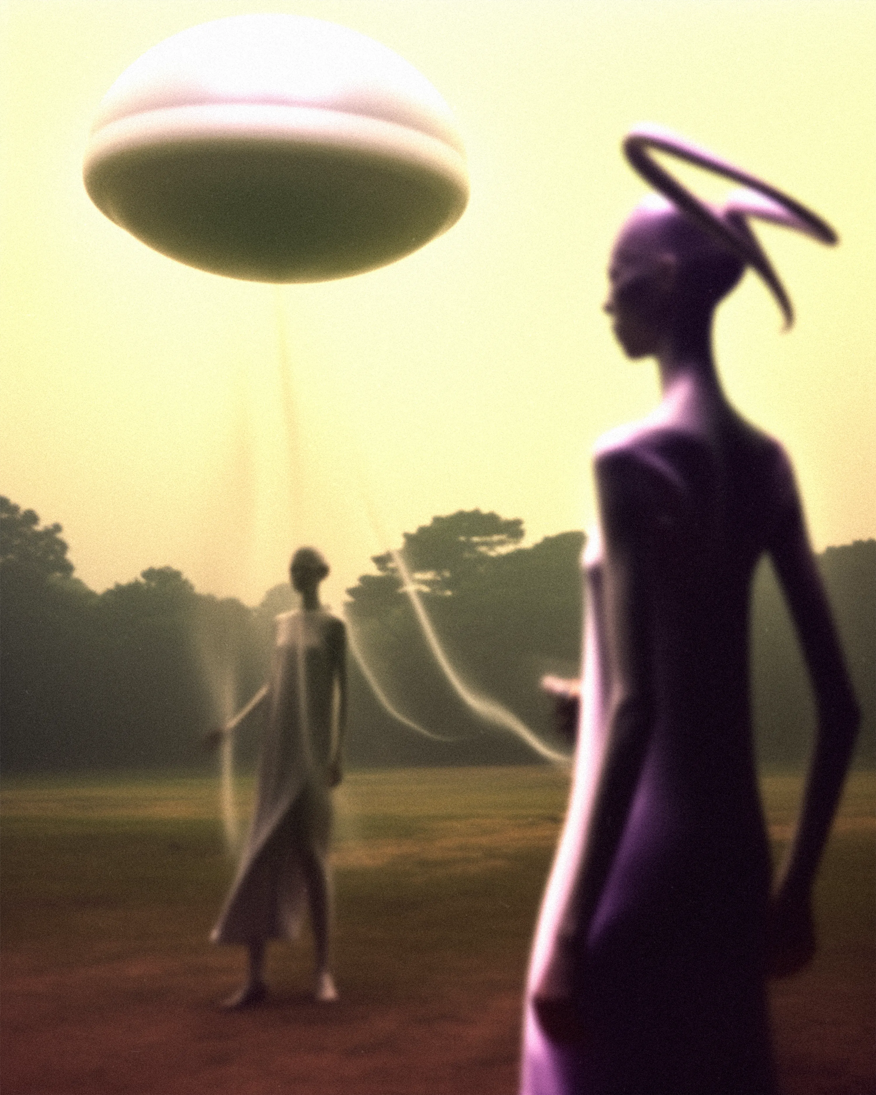 ᴄᴏɴᴛᴀᴄᴛ' is a collaborative collection by Lykai and Sivash, exploring patience and technology's intersection, blending the ethereal with neon, and examining humanity's connection with otherworldly beings through synthetic satellites. It comprises 44 unique AI co-created artworks, opening gateways to a world of cyber-poetry and limitless possibilities.