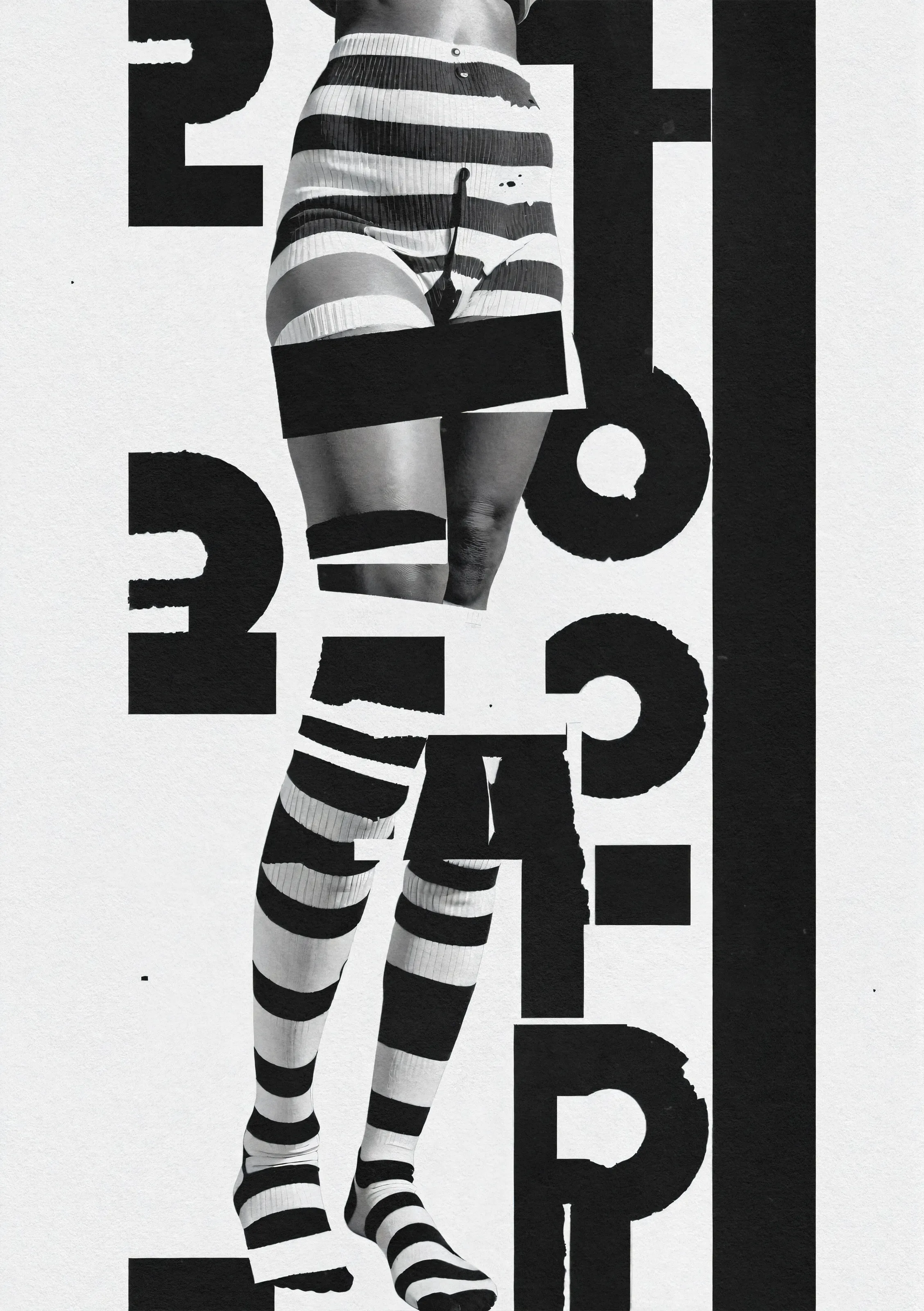 Simply an artificial intelligence grasping the intricacies of typography, abstraction, and the essence of the human form and architecture within photography with such depth that it can recreate complex, creative and abstract compositions, paying homage to collage, scanner art and xerography.

In the late '90s at art college, I was deeply immersed in this style of art and typography, much to the horror of the more traditional design lecturers. Revisiting this exciting, high-contrast lo-fi world by utilizing AI to create works within this genre with such realism has been a dream of mine since I first began experimenting with AI art in early 2021.

Some might assume that, as an artist, I'd prefer the hands-on process of cutting, pasting, and arranging manually, followed by scanning or photocopying to produce final outputs, rather than relying on a computer. But they'd be mistaken. I'm truly in awe of the creativity at play here — witnessing ideas and compositions that I could never have imagined.

Insight: Stable Diffusion output from a prompt with variables injected and also being influenced in composition from a huge bank of outputs from an AI trained on my own typographic works and works from this genre.