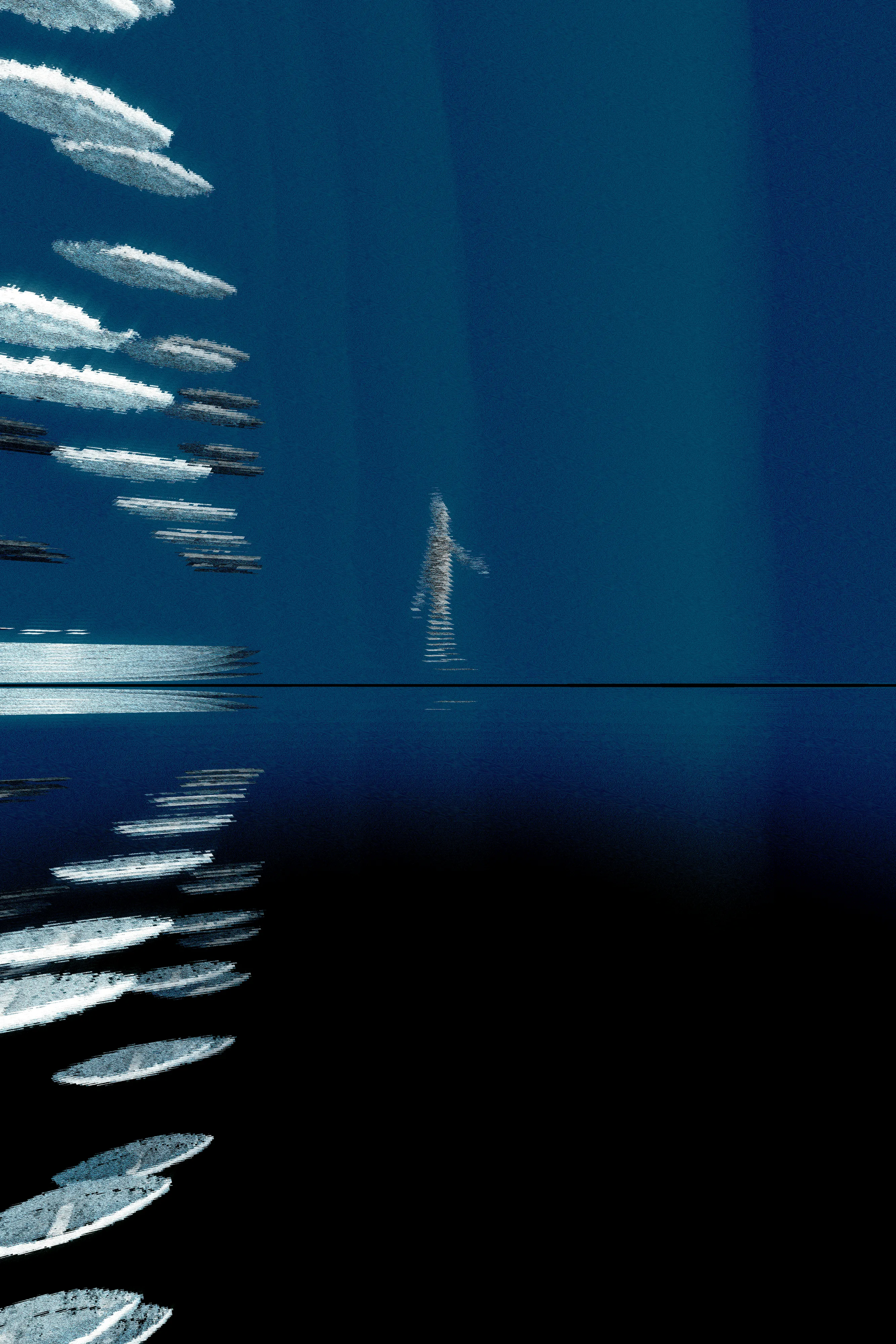 Light and shadow both contribute equally to life. Light brings joy, shadow protection. Window shutters and shade structures are an ever present sign of light, providing shelter and painting inspiring patterns over the life it protects. Shadows can't be seen without light, light can't exist without shadow. Sea life in the Mediterranean can't exist without its endemic Posidonia Oceanica: protects the coastline from erosion & is home to many animal and plant organisms that find food and protection in the meadows. This series employs minimal elements of my personal story in the Mediterranean. Notably, Posidonia Oceanica, traditional houses from Almería and also present along the coast east & west, brise soleils and boats.  The Mediterranean is also life and death. Migrants seek hope/light crossing in inhumane conditions the sea, only to find themselves all too often caught forever in the shadow/dying. Some pieces reflect this tragedy through the piercing of the elements, or red in the water. Sometimes a shadow of a person can be seen, but not the person.  This project will donate 25% of my proceedings to both NGOs that help people in this situation and also others that work towards the preservation of the Mediterranean marine ecosystem, through a fund set up in Endaoment.org. Final NGOs still not selected at the time of minting the collection.  100% code.