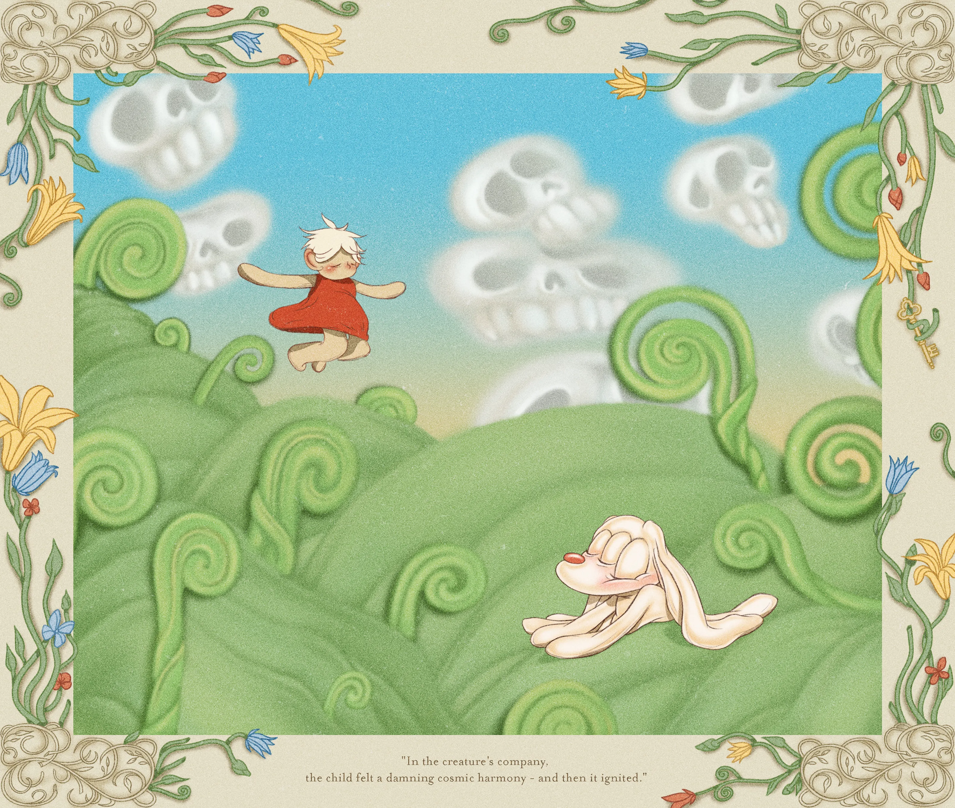 “Perils of Sēsē” is an illustrative generative-meets-hand drawn digital art series by All Seeing Seneca. The artwork pays homage to the aesthetics and structure of storybooks and analog animation techniques, revealing the artist’s take on the generative genre. Seneca tells a new nonlinear, abstract narrative about the reflection of Self.