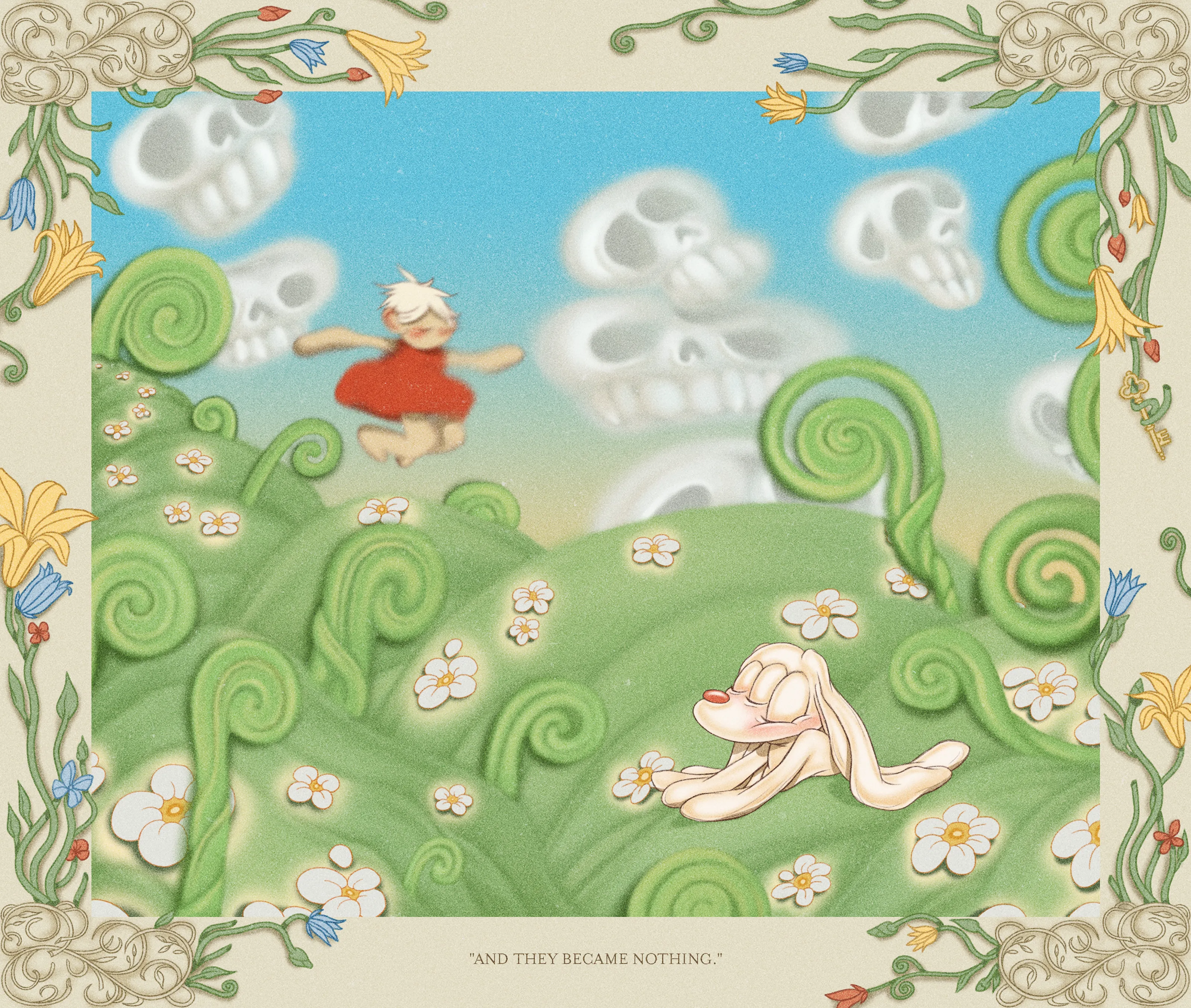“Perils of Sēsē” is an illustrative generative-meets-hand drawn digital art series by All Seeing Seneca. The artwork pays homage to the aesthetics and structure of storybooks and analog animation techniques, revealing the artist’s take on the generative genre. Seneca tells a new nonlinear, abstract narrative about the reflection of Self.