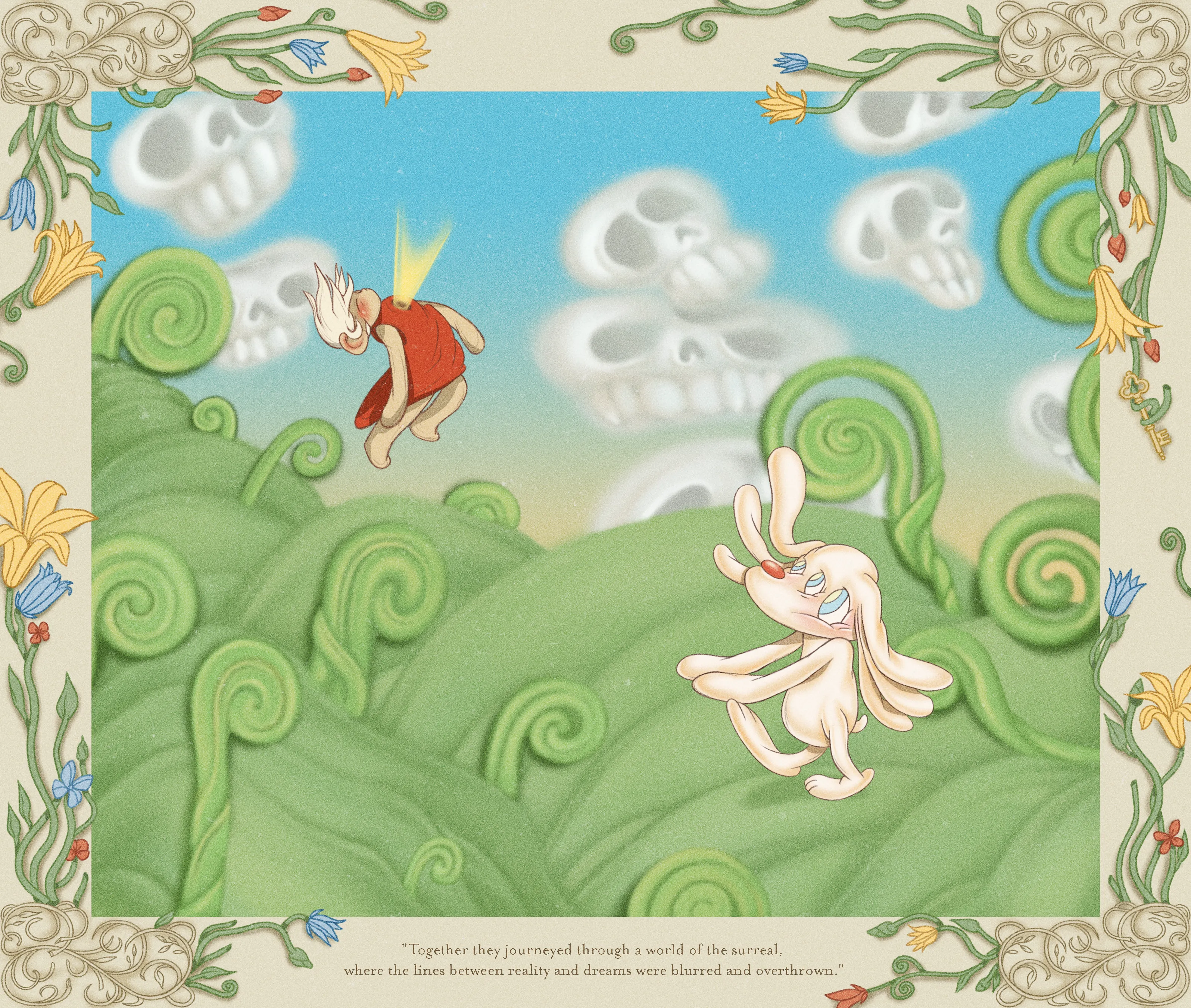 “Perils of Sēsē” is an illustrative generative-meets-hand drawn digital art series by All Seeing Seneca. The artwork pays homage to the aesthetics and structure of storybooks and analog animation techniques, revealing the artist’s take on the generative genre. Seneca tells a new nonlinear, abstract narrative about the reflection of Self.