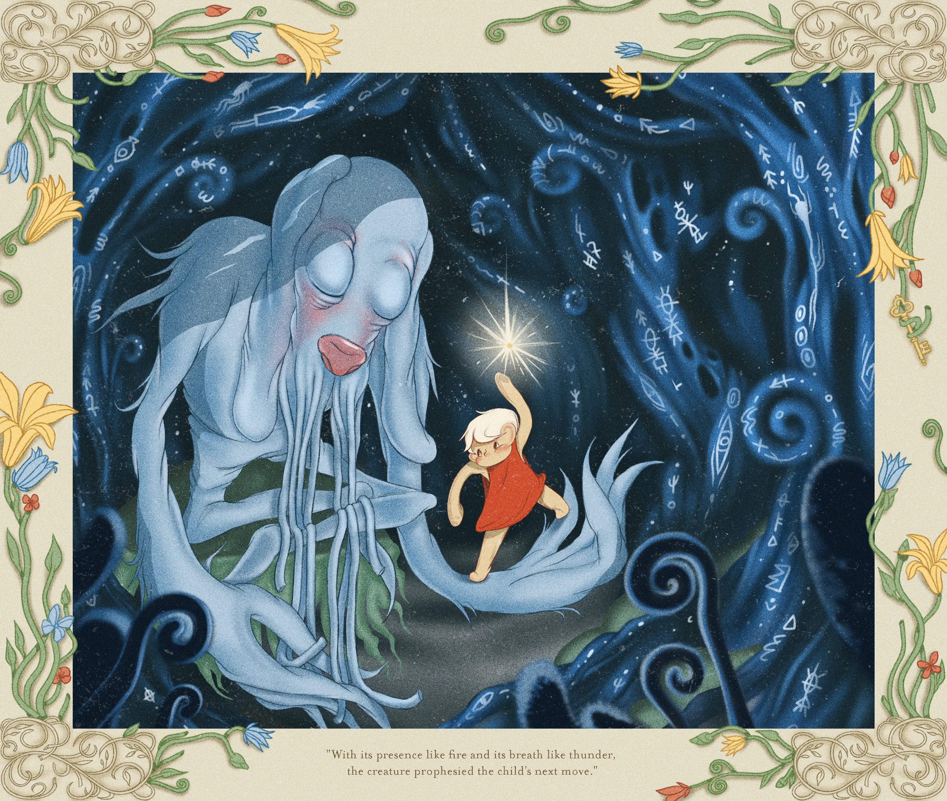 “Perils of Sēsē” is an illustrative generative-meets-hand drawn digital art series by All Seeing Seneca. The artwork pays homage to the aesthetics and structure of storybooks and analog animation techniques, revealing the artist’s take on the generative genre. Seneca tells a new nonlinear, abstract narrative about the reflection of Self.
