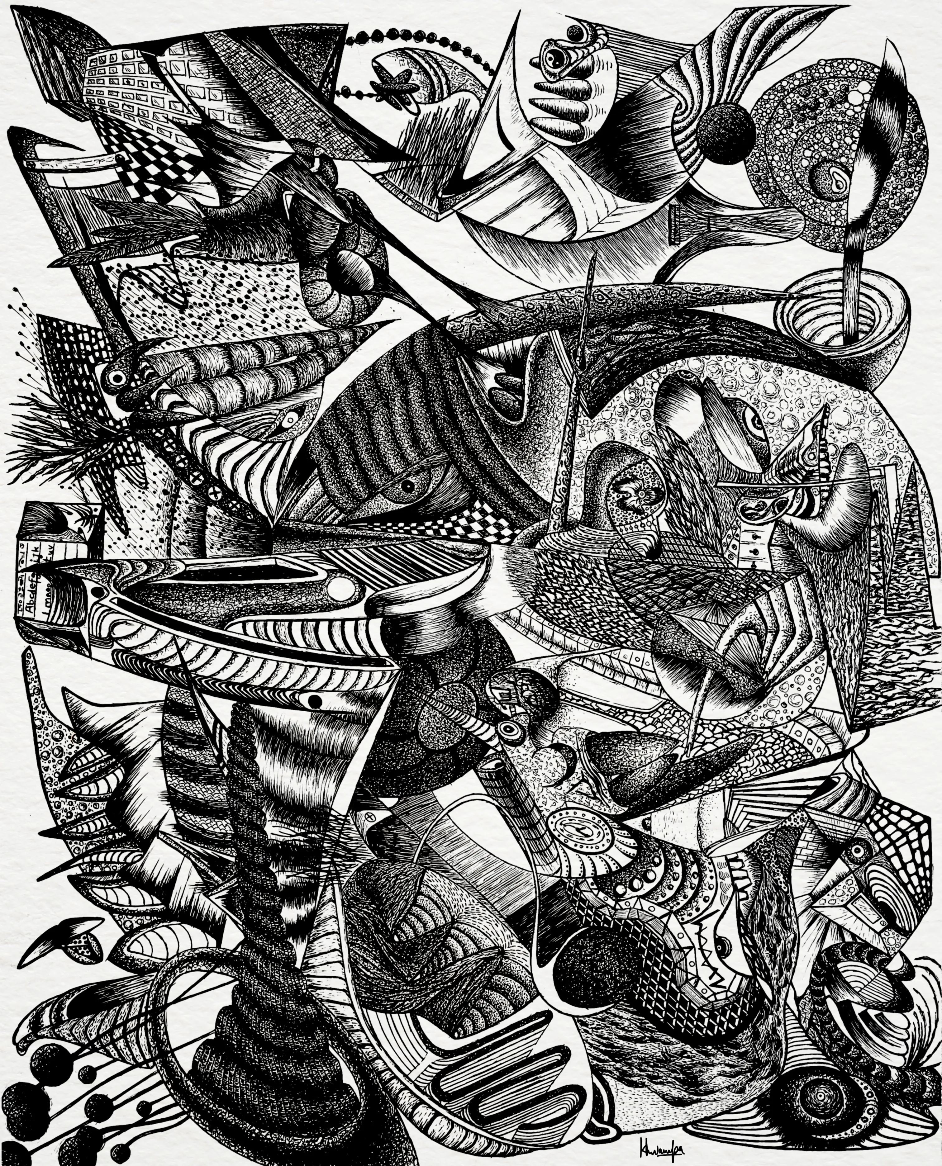 Title: Legion, Size: 3744X3024 PX
Medium: Ink On Ivory (594X841MM)