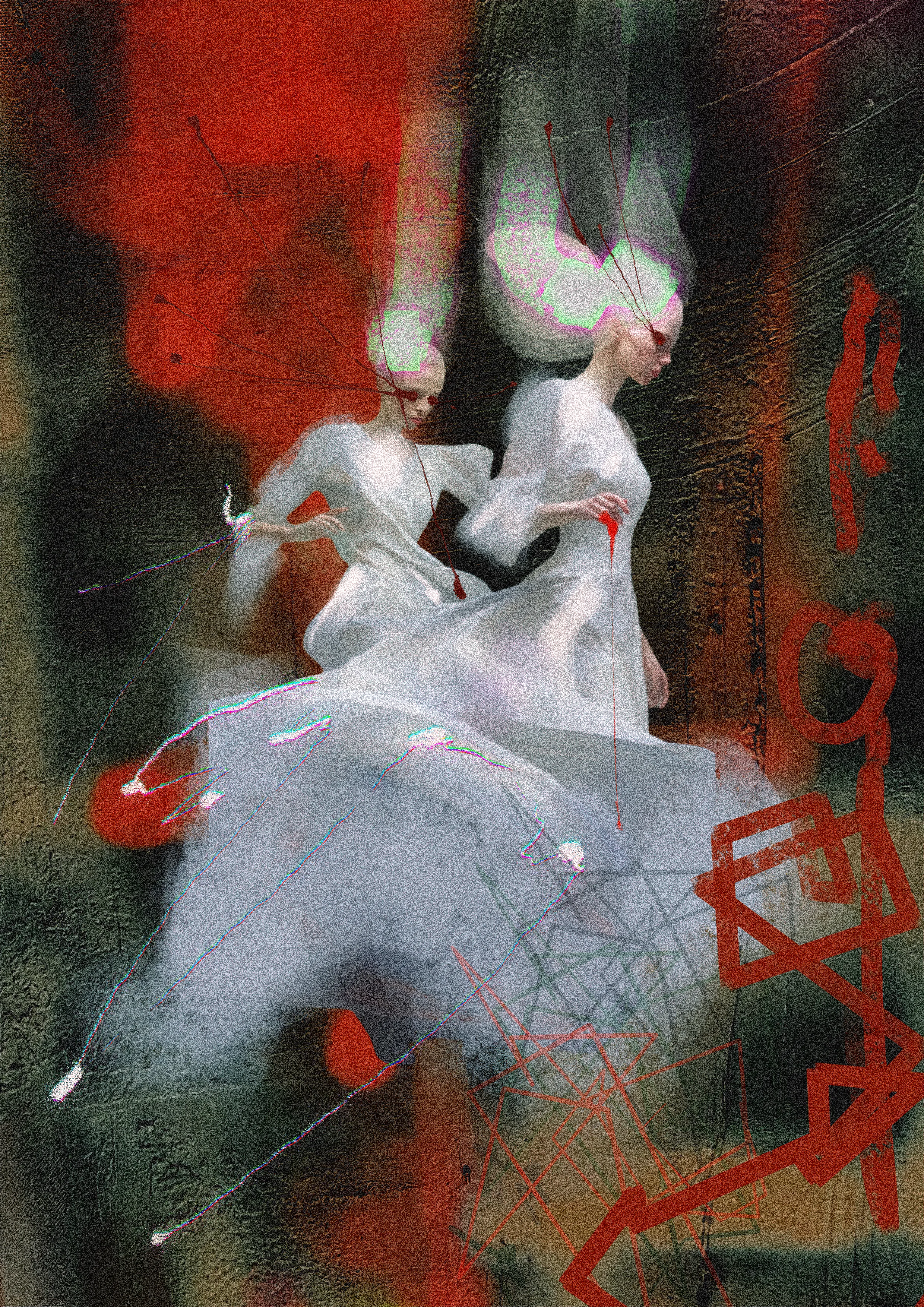 Void's silent embrace,  
In between the stars it hides,  
Edges sharp as night.

(Acrylic on canvas x AI x digital painting by Rocketgirl)