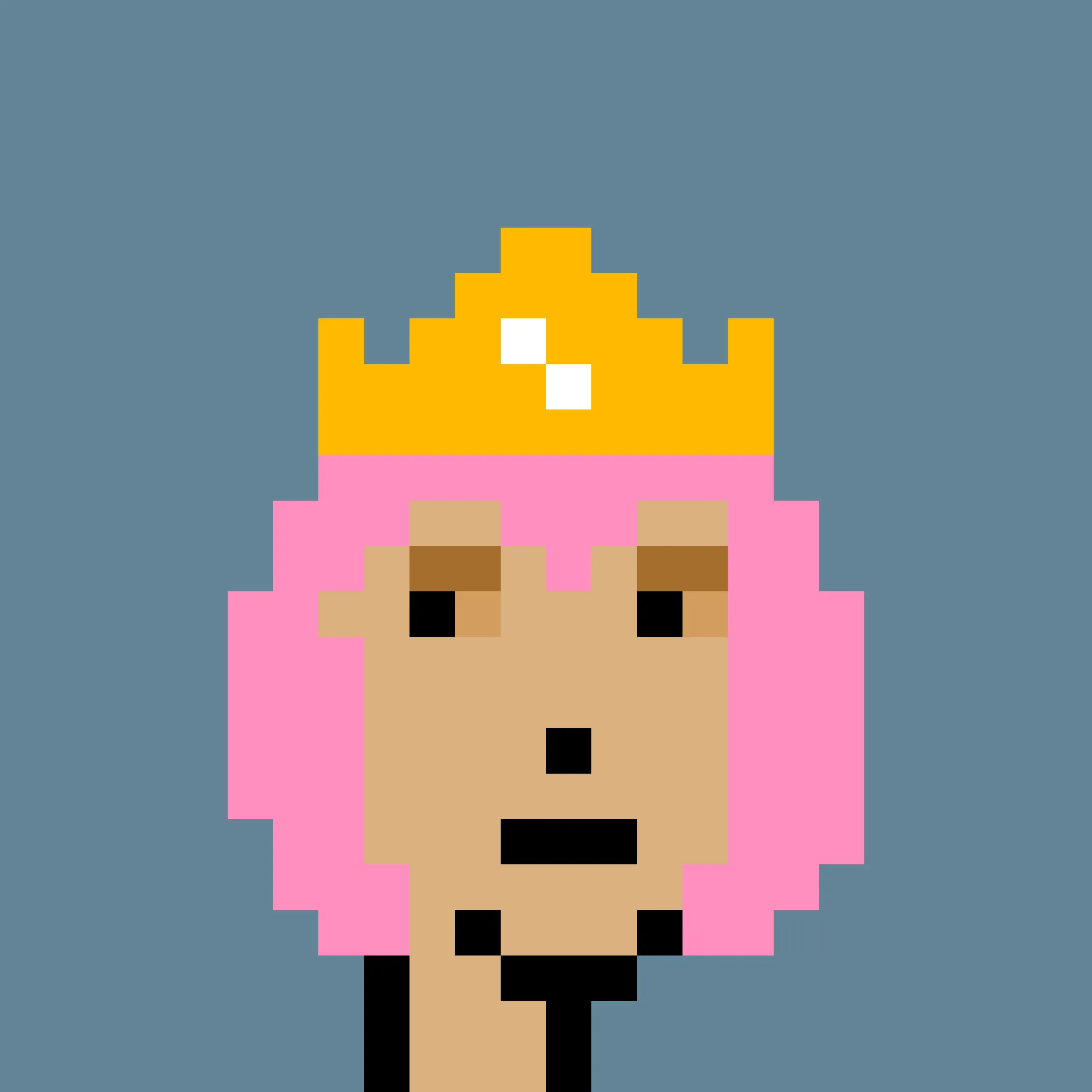 Derived from CryptoPunk #1629 and inspired by Claire Silver