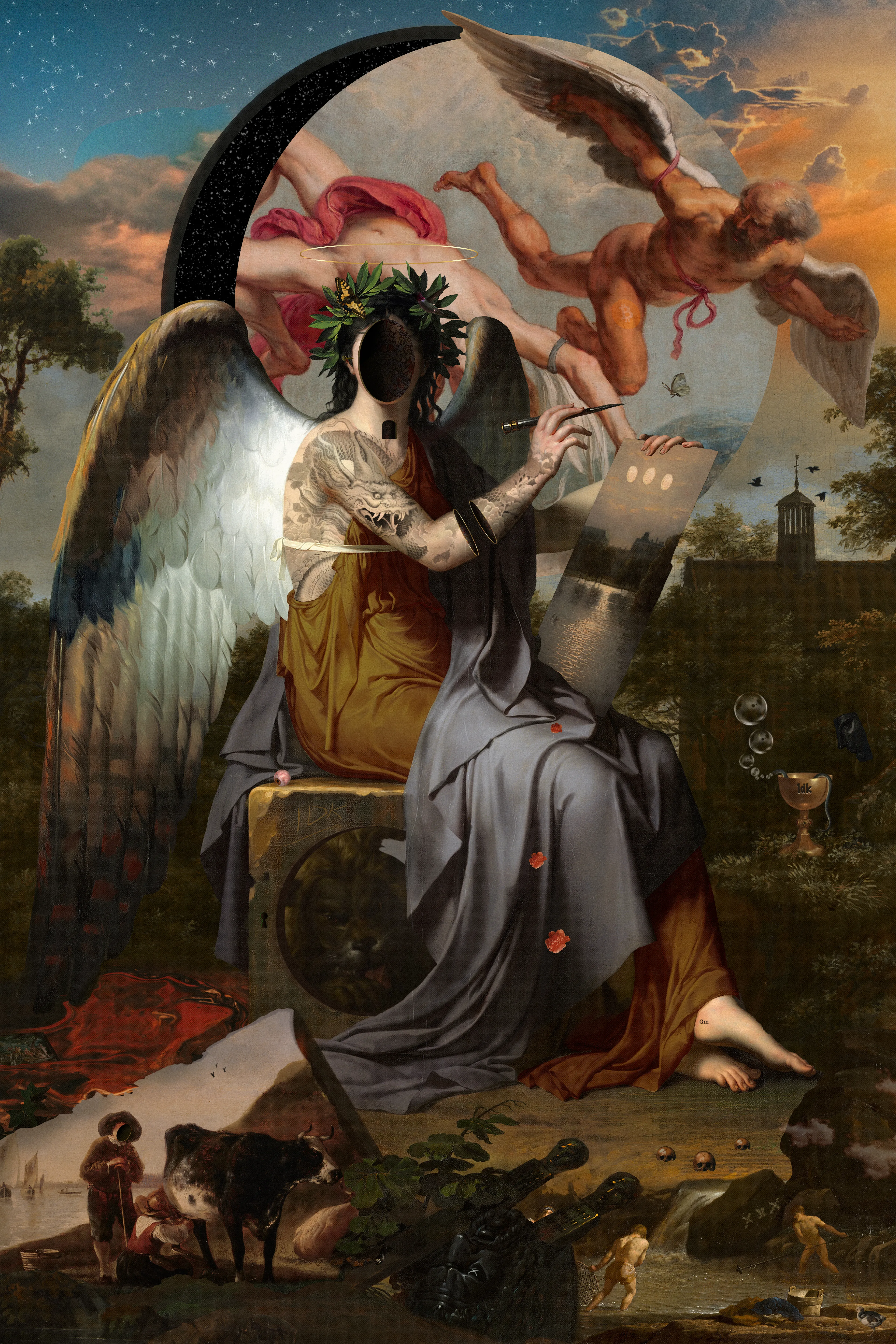 The Eternal Witness (2024) 
Mix media - Digital collage & Digital painting


