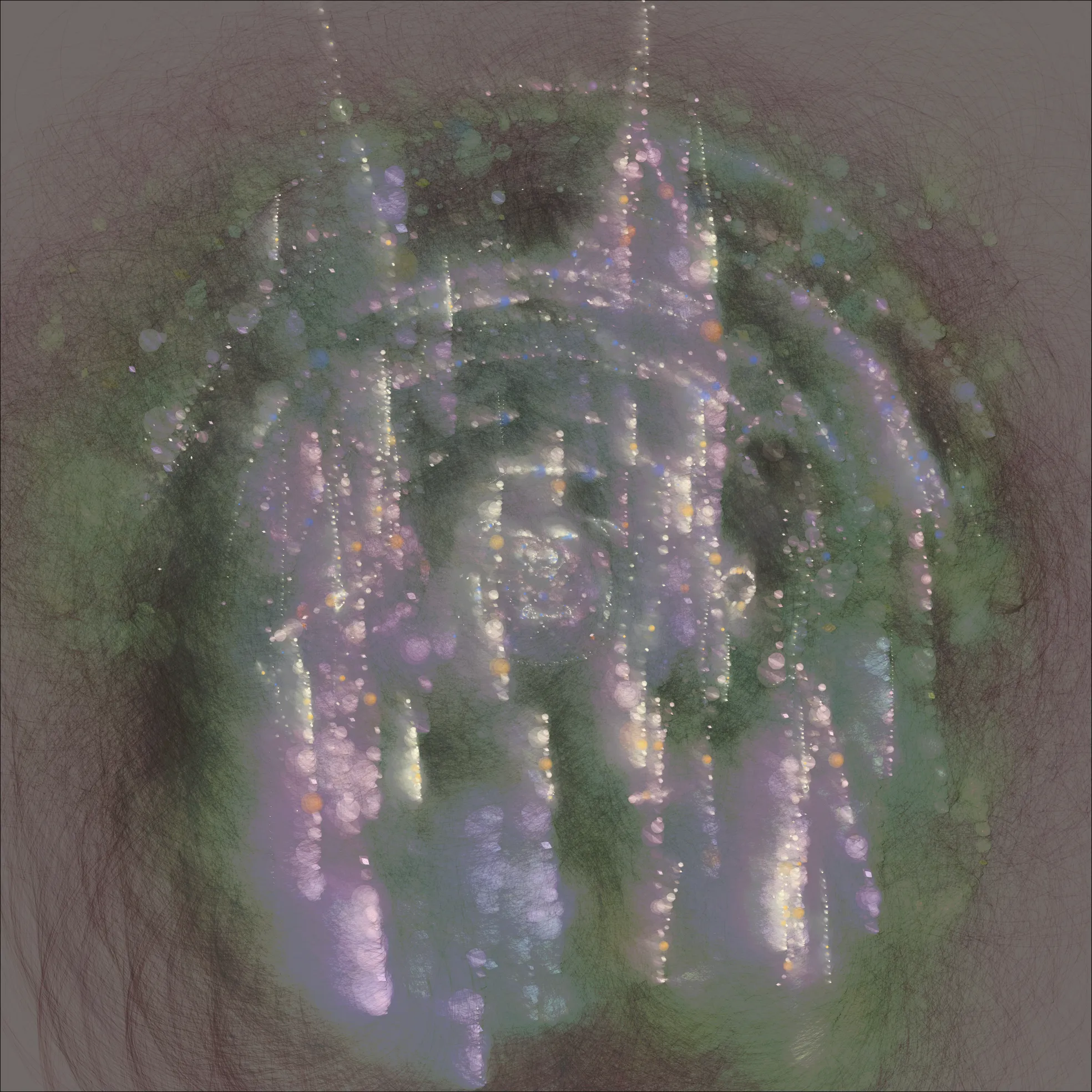 You are the product of countless tiny decisions taken over the course of your life. Stitched is an attempt to visualize one’s current self as a product of the myriad forking paths available to us. The animated version is available for view at

https://www.fxhash.xyz/gentk/307087

Stitched is generative art coded in p5.js, inspired by The Garden of Forking Paths by Borges and stylistically by French and Russian Impressionists, and Autoglyphs by Larva Labs.