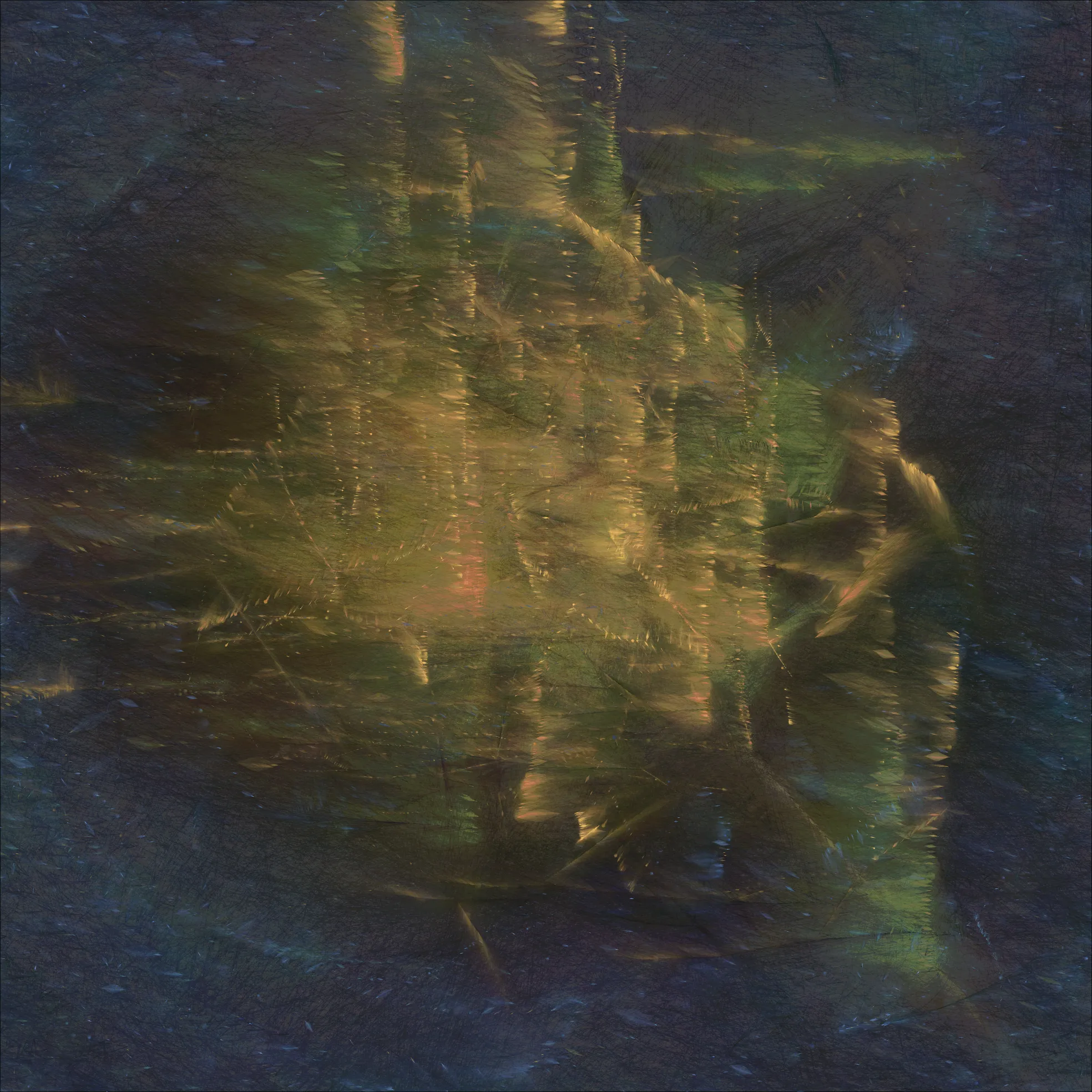 You are the product of countless tiny decisions taken over the course of your life. Stitched is an attempt to visualize one’s current self as a product of the myriad forking paths available to us. The animated version is available for view at

https://www.fxhash.xyz/gentk/306809

Stitched is generative art coded in p5.js, inspired by The Garden of Forking Paths by Borges and stylistically by French and Russian Impressionists, and Autoglyphs by Larva Labs.