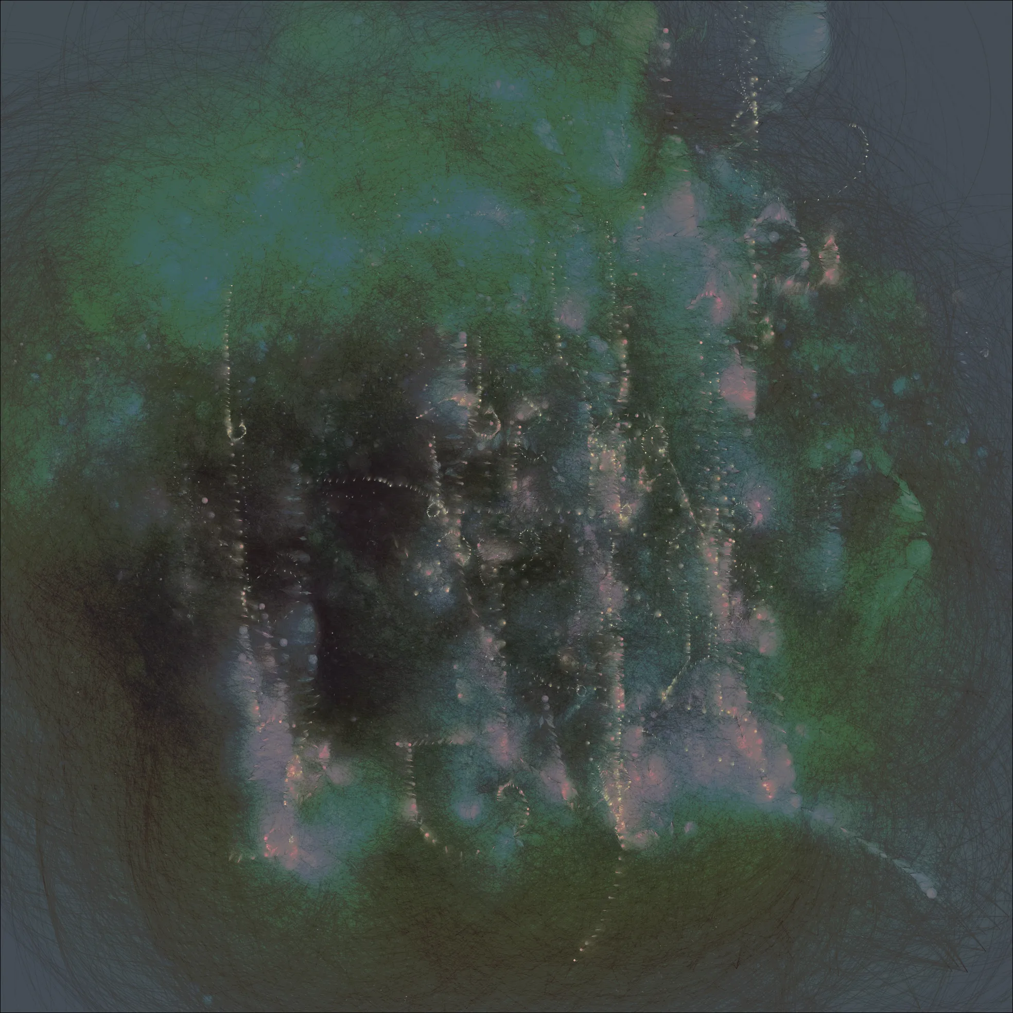 You are the product of countless tiny decisions taken over the course of your life. Stitched is an attempt to visualize one’s current self as a product of the myriad forking paths available to us. The animated version is available for view at

https://www.fxhash.xyz/gentk/306763

Stitched is generative art coded in p5.js, inspired by The Garden of Forking Paths by Borges and stylistically by French and Russian Impressionists, and Autoglyphs by Larva Labs.