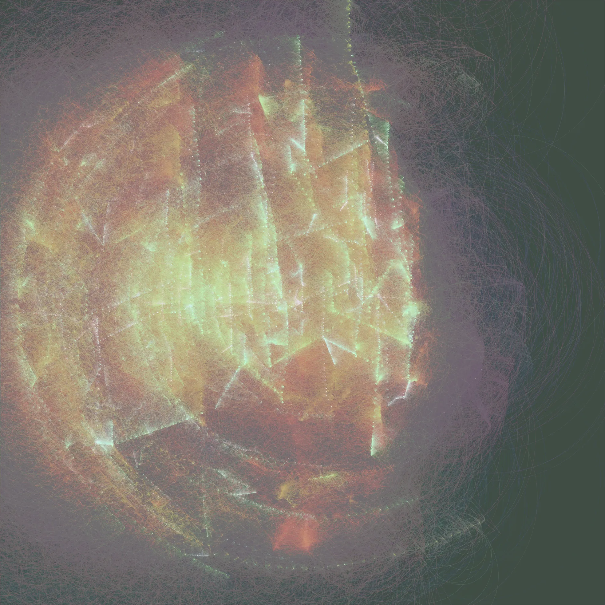 You are the product of countless tiny decisions taken over the course of your life. Stitched is an attempt to visualize one’s current self as a product of the myriad forking paths available to us. The animated version is available for view at

https://www.fxhash.xyz/gentk/306838

Stitched is generative art coded in p5.js, inspired by The Garden of Forking Paths by Borges and stylistically by French and Russian Impressionists, and Autoglyphs by Larva Labs.