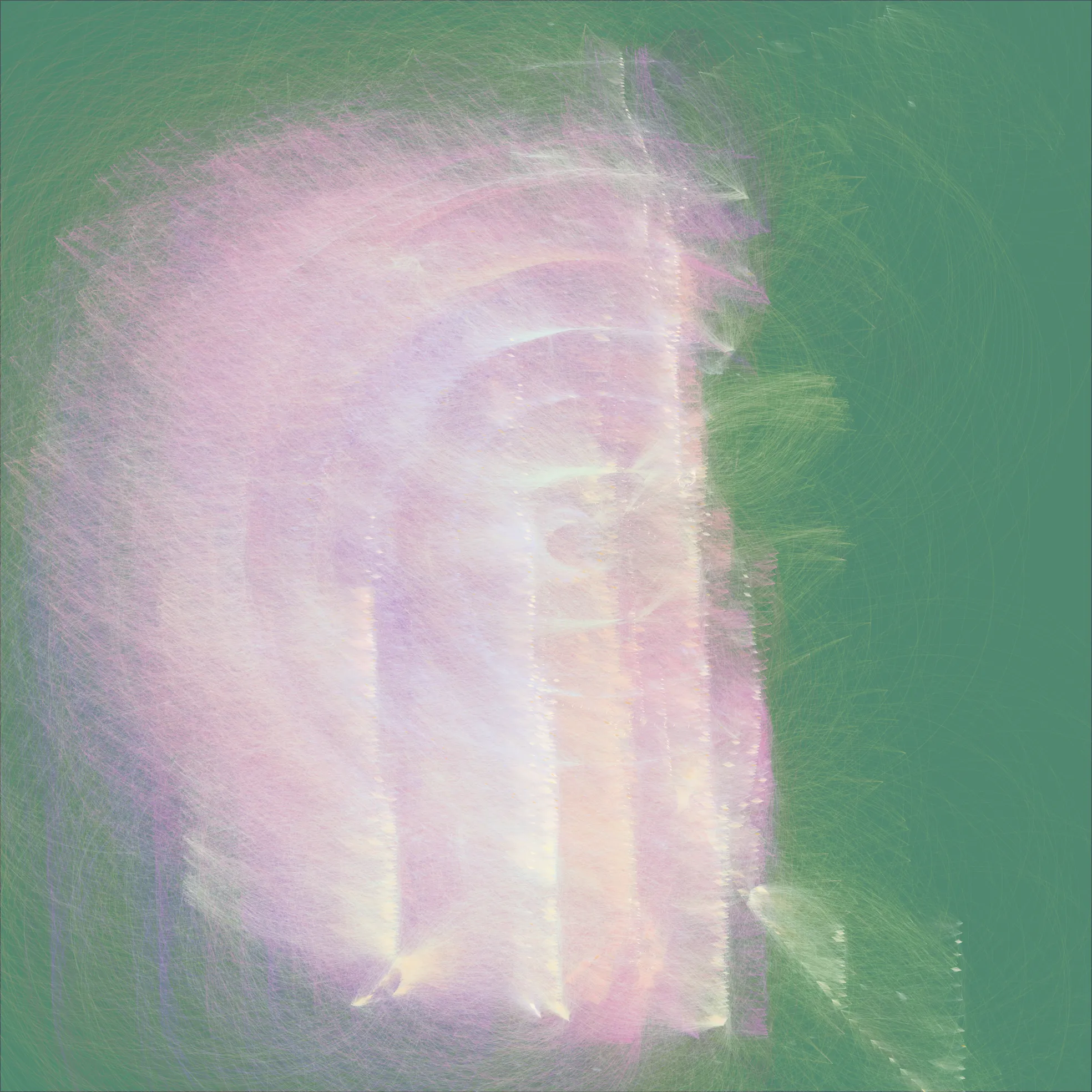 You are the product of countless tiny decisions taken over the course of your life. Stitched is an attempt to visualize one’s current self as a product of the myriad forking paths available to us. The animated version is available for view at

https://www.fxhash.xyz/gentk/307080

Stitched is generative art coded in p5.js, inspired by The Garden of Forking Paths by Borges and stylistically by French and Russian Impressionists, and Autoglyphs by Larva Labs.