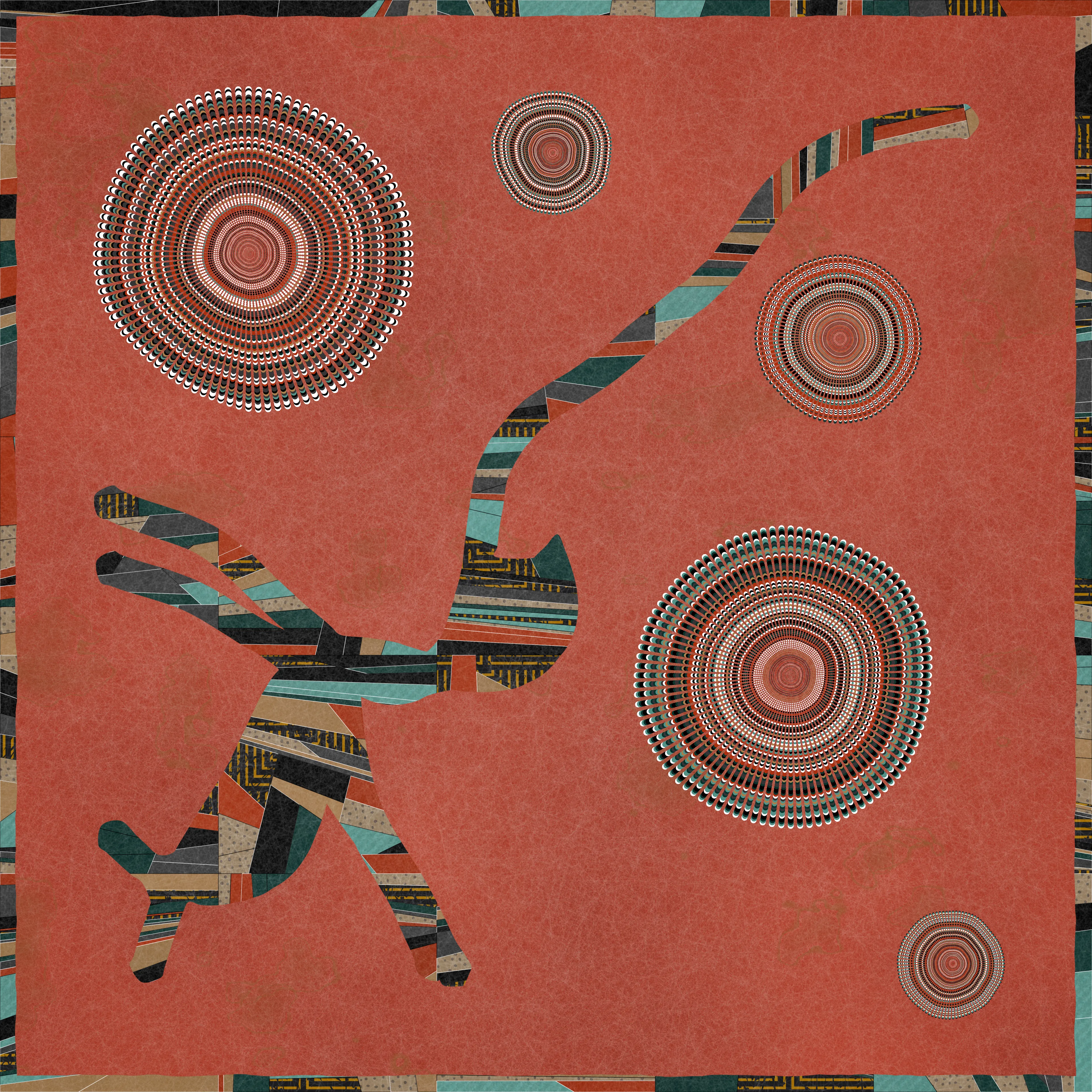 Generative Patchwork and Bullseye is part of Remembrance of Things Future, a LACMA and Cactoid Labs initiative that engages artists working on the blockchain to reimagine the museum's encyclopedic collection. Building on the museum's ongoing experimentations with art and technology, LACMA and Cactoid Labs invited pioneering digital artists to select objects from the museum's holdings and create new digital editions inspired by a diverse selection of artworks. 
This work was inspired by the Bullseye quilt from 1896 by Martha Lou Jones in the LACMA Collection. I was fascinated by how the overriding rigid geometry of the piece was challenged by its hand-made, imperfect feel. I loved how the colors of the rings look randomized yet cohesive. This inherent tension in quilting between the human and the computational represents so much of what generative art is all about. -Emily Xie  
Edition of 100