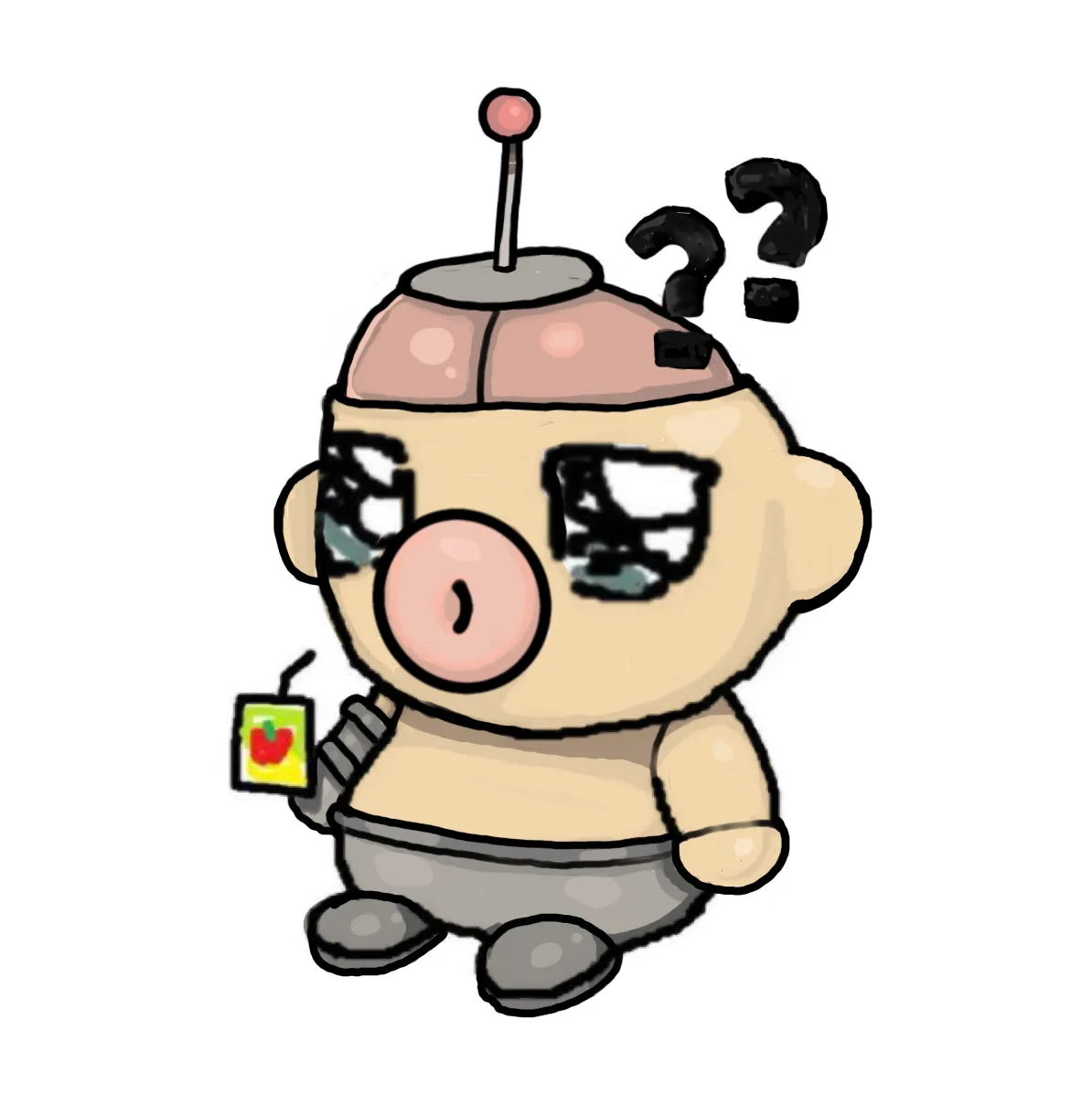 beep boop, he may be a lil confused but at least he's sippin :) *sip*