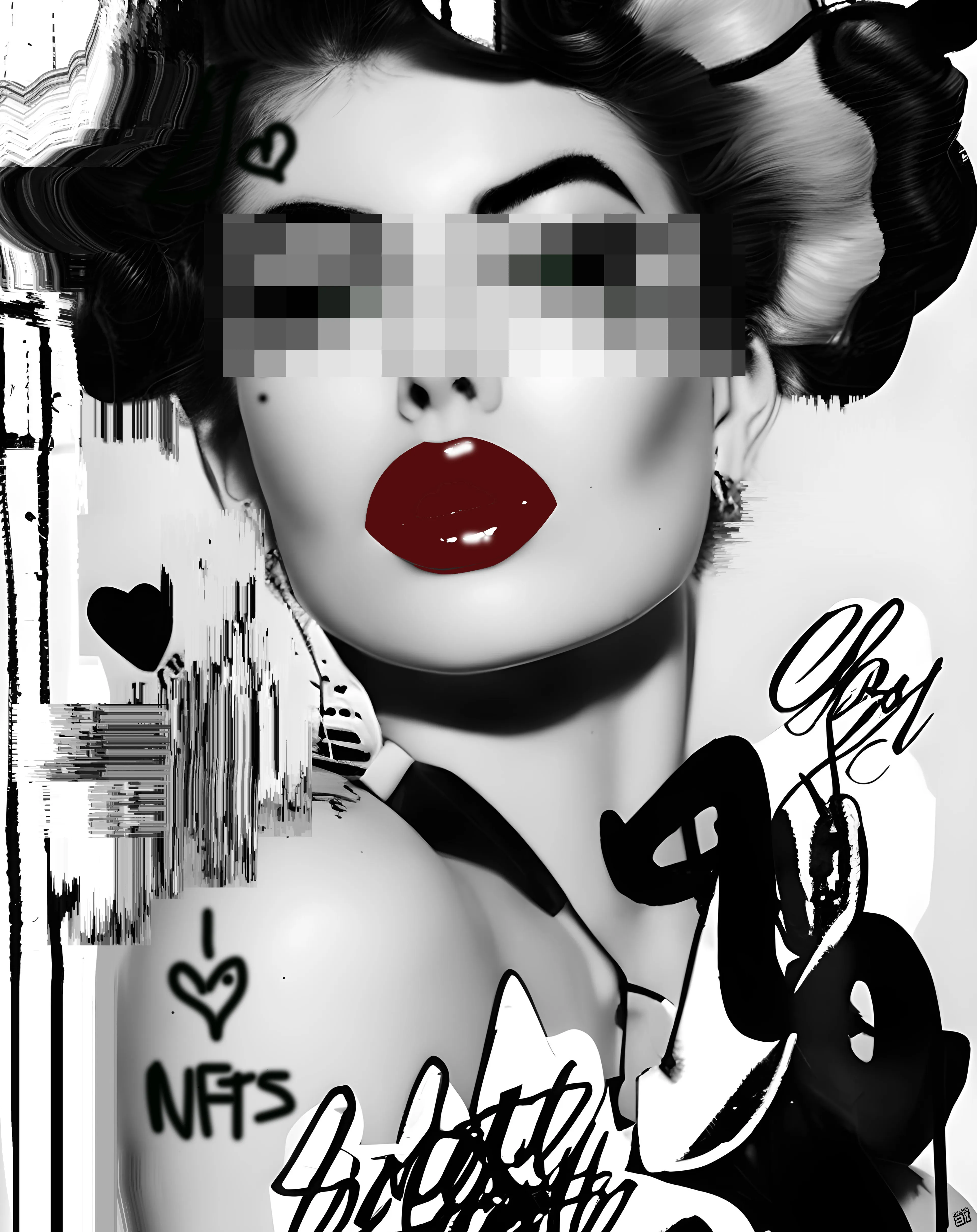 Buckle up, crypto connoisseurs and blockchain buccaneers, the "CRYPTO PIN-UPS" collection is here! This isn't just a series of digital delicacies; it's a full-on cultural cyclone that's ripping through the art world like a hash rate hurricane. 

Miss AL Simpson has captured the essence of the degen spirit – that relentless pursuit of the non-conformist, the HODLing heart of the blockchain rebel. These glitch-goddess pop art NFTs are not mere JPEGs to be flipped for a quick gain; they're your flag in the virtual ground of the metaverse, a declaration that you're not just riding the crypto wave, you ARE the wave.

Every stroke of digital brush and pixelated glitch in the "CRYPTO PIN-UPS" is a story of defiance against the traditional, a manifesto of the movement that's shaking the foundations of finance and art itself. They are the chronicles of blockchain battles, the sultry smiles of Satoshi's dreams, and the gaze of Ethereum's promise, all wrapped in a package that screams 'decentralize me'.

In the labyrinth of ledger lines and the rave of the crypto rush, these pin-ups are the siren songs, luring the true degens to the deeper waters of high art and higher stakes. To hold one is to hold a piece of the blockchain itself, a shard of the code that is the beating heart of our digital dawn.

So, are you in, or are you out? Are you ready to stake your claim with the "CRYPTO PIN-UPS", to embed your essence in the immutable ledger of art history? 

Collect your own "CRYPTO PIN-UP" and hodl her closely...