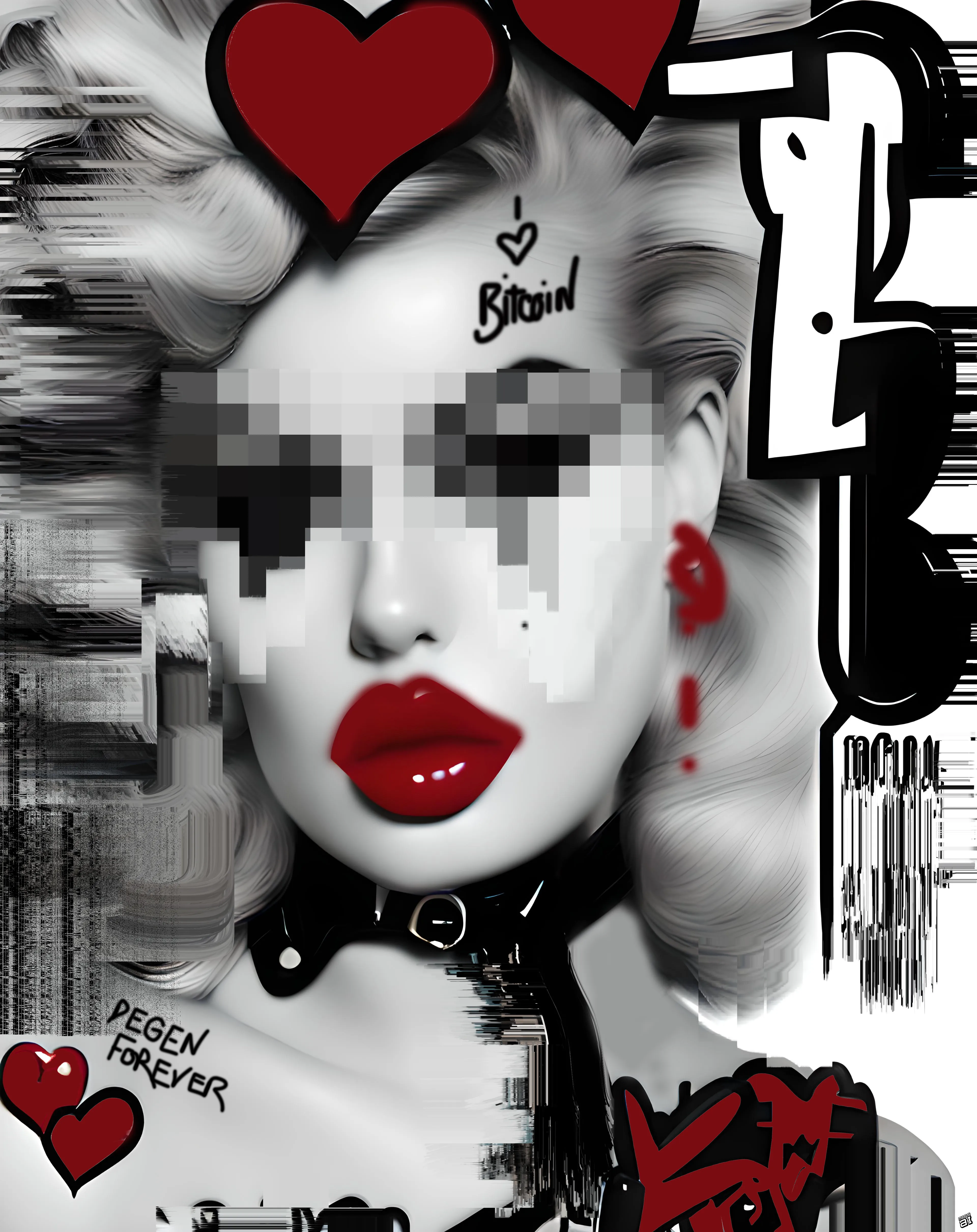 Buckle up, crypto connoisseurs and blockchain buccaneers, the "CRYPTO PIN-UPS" collection is here! This isn't just a series of digital delicacies; it's a full-on cultural cyclone that's ripping through the art world like a hash rate hurricane. 

Miss AL Simpson has captured the essence of the degen spirit – that relentless pursuit of the non-conformist, the HODLing heart of the blockchain rebel. These glitch-goddess pop art NFTs are not mere JPEGs to be flipped for a quick gain; they're your flag in the virtual ground of the metaverse, a declaration that you're not just riding the crypto wave, you ARE the wave.

Every stroke of digital brush and pixelated glitch in the "CRYPTO PIN-UPS" is a story of defiance against the traditional, a manifesto of the movement that's shaking the foundations of finance and art itself. They are the chronicles of blockchain battles, the sultry smiles of Satoshi's dreams, and the gaze of Ethereum's promise, all wrapped in a package that screams 'decentralize me'.

In the labyrinth of ledger lines and the rave of the crypto rush, these pin-ups are the siren songs, luring the true degens to the deeper waters of high art and higher stakes. To hold one is to hold a piece of the blockchain itself, a shard of the code that is the beating heart of our digital dawn.

So, are you in, or are you out? Are you ready to stake your claim with the "CRYPTO PIN-UPS", to embed your essence in the immutable ledger of art history? 

Collect your own "CRYPTO PIN-UP" and hodl her closely...