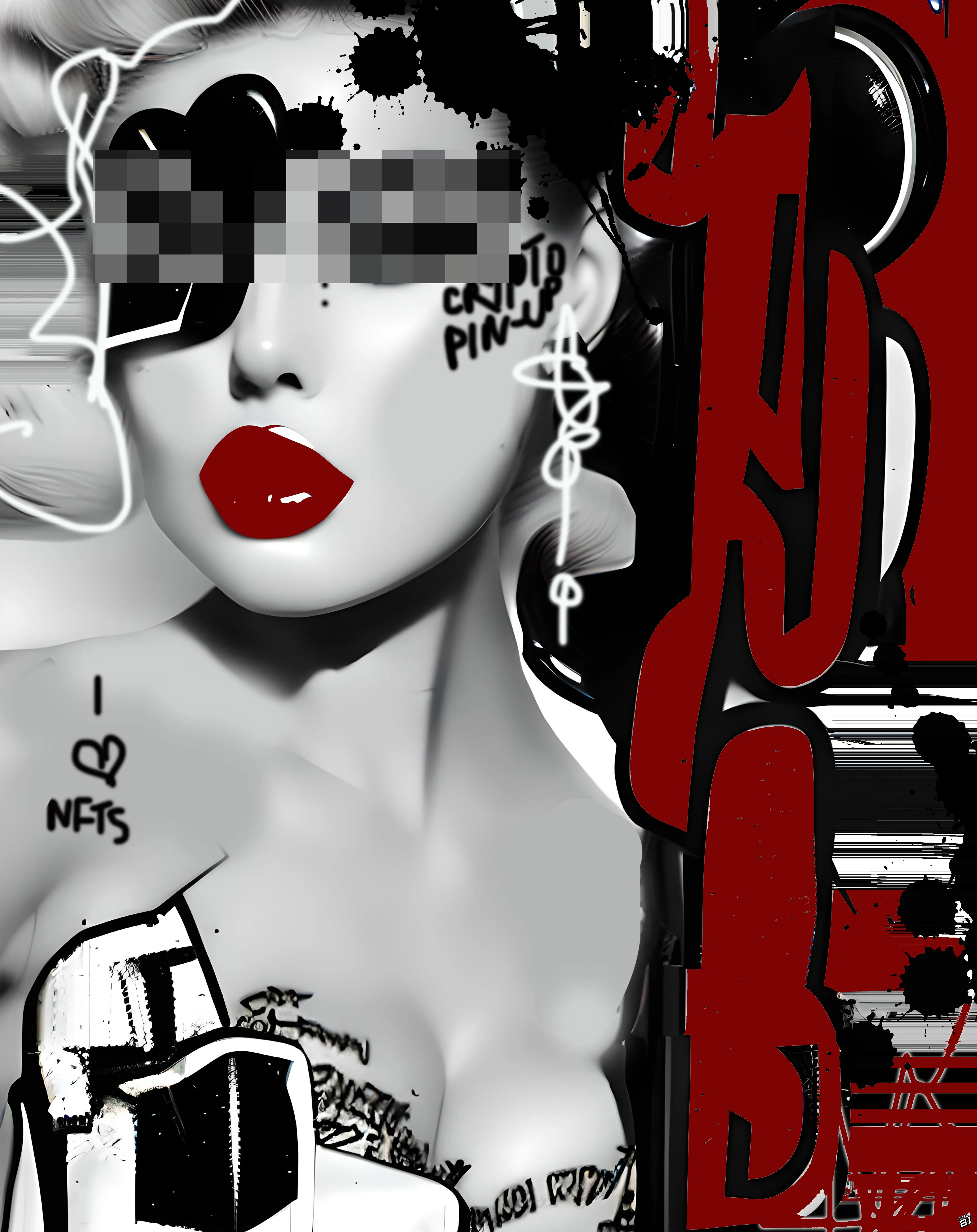 Buckle up, crypto connoisseurs and blockchain buccaneers, the "CRYPTO PIN-UPS" collection is here! This isn't just a series of digital delicacies; it's a full-on cultural cyclone that's ripping through the art world like a hash rate hurricane. 

Miss AL Simpson has captured the essence of the degen spirit – that relentless pursuit of the non-conformist, the HODLing heart of the blockchain rebel. These glitch-goddess pop art NFTs are not mere JPEGs to be flipped for a quick gain; they're your flag in the virtual ground of the metaverse, a declaration that you're not just riding the crypto wave, you ARE the wave.

Every stroke of digital brush and pixelated glitch in the "CRYPTO PIN-UPS" is a story of defiance against the traditional, a manifesto of the movement that's shaking the foundations of finance and art itself. They are the chronicles of blockchain battles, the sultry smiles of Satoshi's dreams, and the gaze of Ethereum's promise, all wrapped in a package that screams 'decentralize me'.

In the labyrinth of ledger lines and the rave of the crypto rush, these pin-ups are the siren songs, luring the true degens to the deeper waters of high art and higher stakes. To hold one is to hold a piece of the blockchain itself, a shard of the code that is the beating heart of our digital dawn.

So, are you in, or are you out? Are you ready to stake your claim with the "CRYPTO PIN-UPS", to embed your essence in the immutable ledger of art history? 

Collect your own "CRYPTO PIN-UP" and hodl her closely...