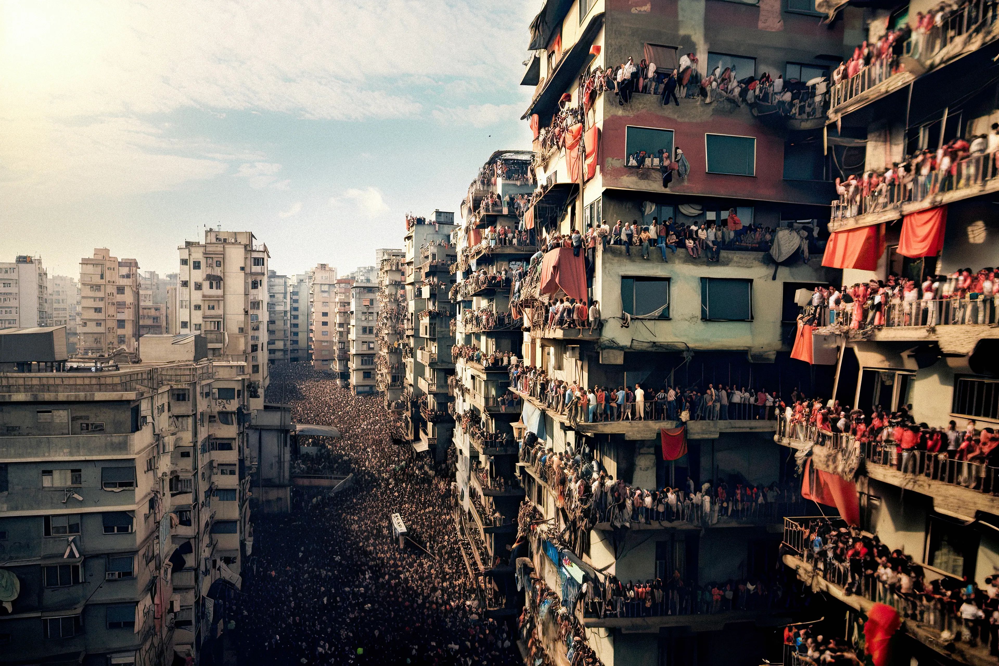 "Overpopulated Symphonies" is a collection of AI post-photography that immerses viewers in a commentary on the contemporary human condition. Through sprawling images of densely populated urban landscapes and human gatherings, the collection reduces individuals to minuscule points, forming an overwhelming sea of indistinguishable dots.

Beyond the literal portrayal of overpopulation, this collection utilizes the metaphor of crowd density as an analogy for the inundation of information in our modern era. It poses questions about identity, individuality, and the struggles faced by the human mind in processing and prioritizing the relentless surge of data we encounter daily. The figures in these photographs transcend mere physical bodies; they represent thoughts, ideas, and information, all vying for recognition and space within the confines of our mental landscapes. With humans depicted as dots in a chaotic neural network, these artworks serve as an allegory for the phenomenon of information overload.

The title "Overpopulated Symphonies" intends to evoke the intricate and often overwhelming nature of our current reality. "Overpopulated" alludes to the physical density of human gatherings depicted in the collection, but also metaphorically refers to the overflow of information and ideas that bombard us incessantly. The term "Symphonies" suggests a sense of harmony and order, offering an optimistic counterpoint to the chaos portrayed. It hints at the potential for synchronicity to arise from apparent disarray.