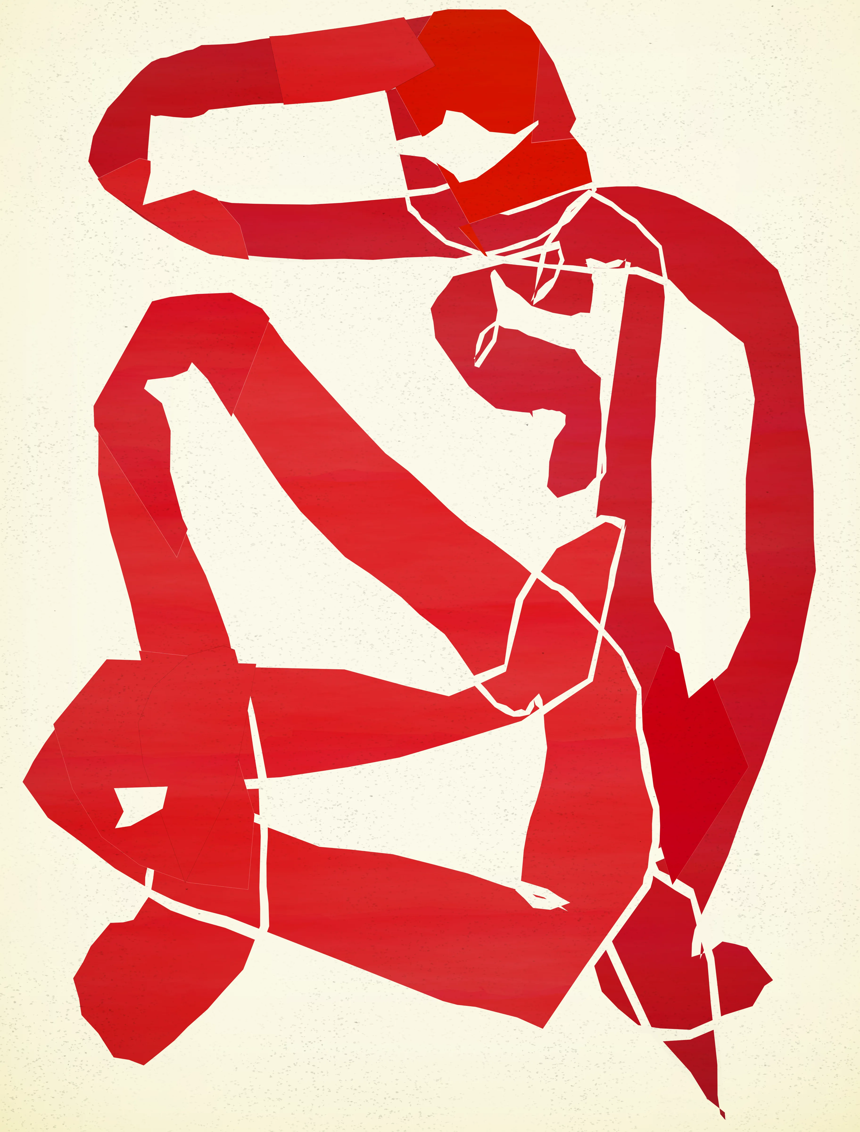 Upon encountering Matisse's ""Blue Nudes"" series, I found myself intrigued by the photograph of a room adorned with these simple yet evocative depictions of the human form. At first glance the figures appeared as harmonious abstractions, each embodying a shared pose while subtly diverging in unique ways upon closer inspection. This experience ignited my fascination with the artistic endeavor to recreate the same essence through multiple iterations, prompting a contemplation on the role of variations in a generative art series in an era often fixated on extravagant algorithmic diversity.

Here we aim to celebrate subtlety. This project employs not only the randomness inherent to algorithms but also the serendipity of human intervention. Anchored in my own hand-drawn inputs, the process intertwines organic paths with algorithmic automation, generating polygons that exude the beauty of nuanced distinctions.

Beyond technique, this endeavor mirrors an autobiographical passage — a celebration of my evolution from functional coder to constructor of pure form. Matisse's iconic method of composing with cut paper — initially a preparatory ritual — mirrors my own journey. What once served utilitarian software now finds purpose in artistry, code morphing into my chosen medium of artistic expression. This metamorphosis, a kinship to Matisse's transformation, is my homage to the creative odyssey that beckons when code transcends its pragmatic origins.