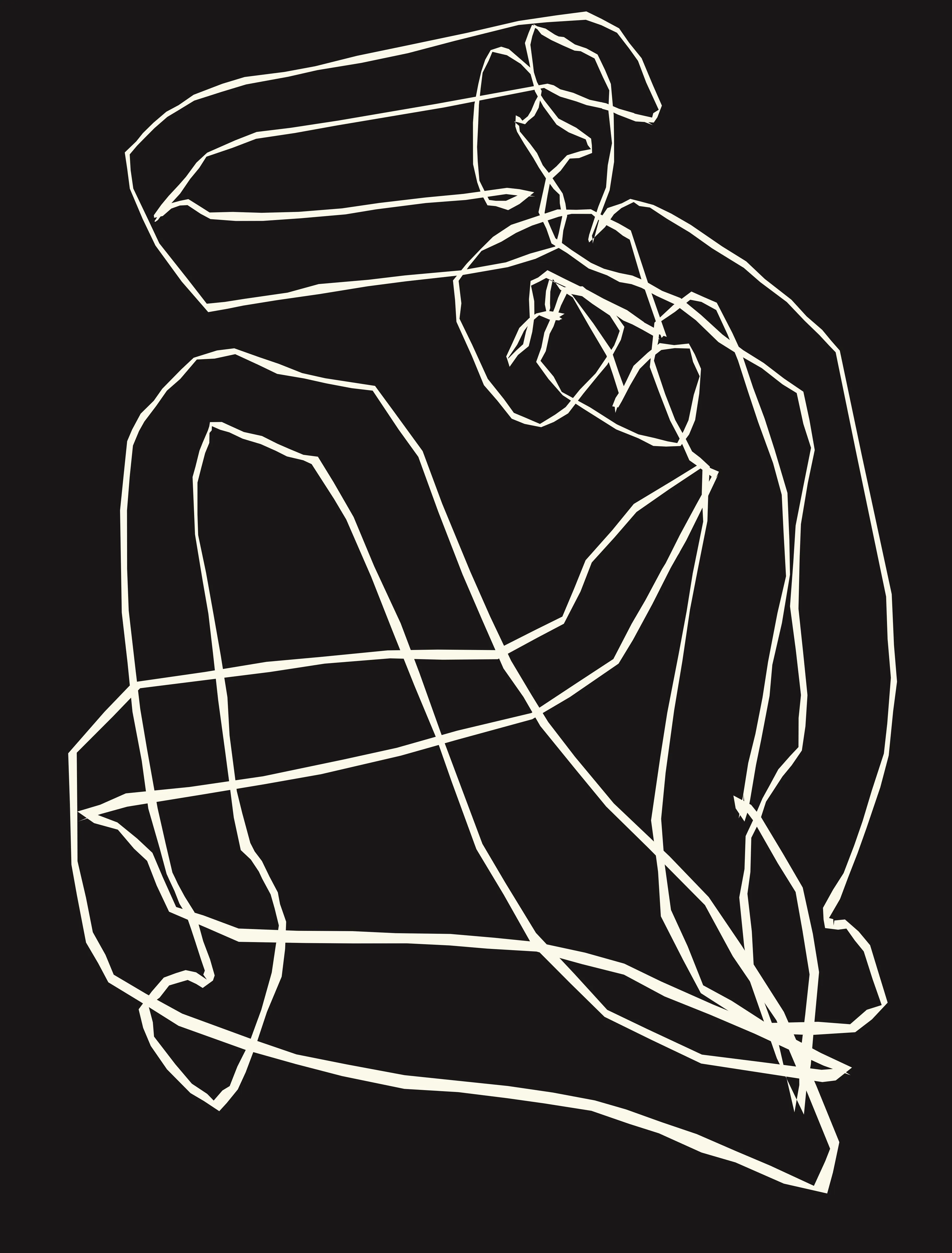 Upon encountering Matisse's ""Blue Nudes"" series, I found myself intrigued by the photograph of a room adorned with these simple yet evocative depictions of the human form. At first glance the figures appeared as harmonious abstractions, each embodying a shared pose while subtly diverging in unique ways upon closer inspection. This experience ignited my fascination with the artistic endeavor to recreate the same essence through multiple iterations, prompting a contemplation on the role of variations in a generative art series in an era often fixated on extravagant algorithmic diversity.

Here we aim to celebrate subtlety. This project employs not only the randomness inherent to algorithms but also the serendipity of human intervention. Anchored in my own hand-drawn inputs, the process intertwines organic paths with algorithmic automation, generating polygons that exude the beauty of nuanced distinctions.

Beyond technique, this endeavor mirrors an autobiographical passage — a celebration of my evolution from functional coder to constructor of pure form. Matisse's iconic method of composing with cut paper — initially a preparatory ritual — mirrors my own journey. What once served utilitarian software now finds purpose in artistry, code morphing into my chosen medium of artistic expression. This metamorphosis, a kinship to Matisse's transformation, is my homage to the creative odyssey that beckons when code transcends its pragmatic origins.