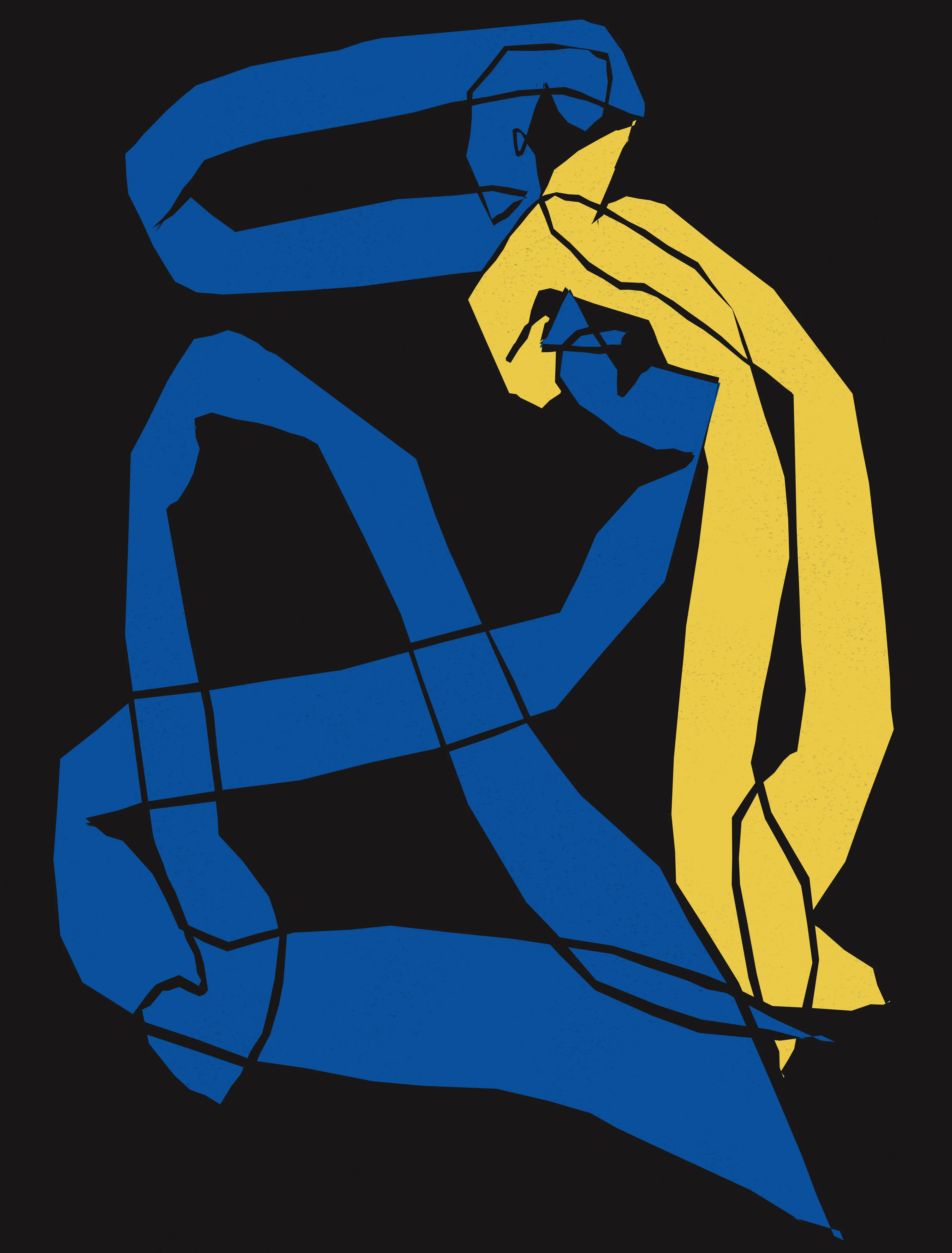 Upon encountering Matisse's ""Blue Nudes"" series, I found myself intrigued by the photograph of a room adorned with these simple yet evocative depictions of the human form. At first glance the figures appeared as harmonious abstractions, each embodying a shared pose while subtly diverging in unique ways upon closer inspection. This experience ignited my fascination with the artistic endeavor to recreate the same essence through multiple iterations, prompting a contemplation on the role of variations in a generative art series in an era often fixated on extravagant algorithmic diversity.

Here we aim to celebrate subtlety. This project employs not only the randomness inherent to algorithms but also the serendipity of human intervention. Anchored in my own hand-drawn inputs, the process intertwines organic paths with algorithmic automation, generating polygons that exude the beauty of nuanced distinctions.

Beyond technique, this endeavor mirrors an autobiographical passage — a celebration of my evolution from functional coder to constructor of pure form. Matisse's iconic method of composing with cut paper — initially a preparatory ritual — mirrors my own journey. What once served utilitarian software now finds purpose in artistry, code morphing into my chosen medium of artistic expression. This metamorphosis, a kinship to Matisse's transformation, is my homage to the creative odyssey that beckons when code transcends its pragmatic origins.
