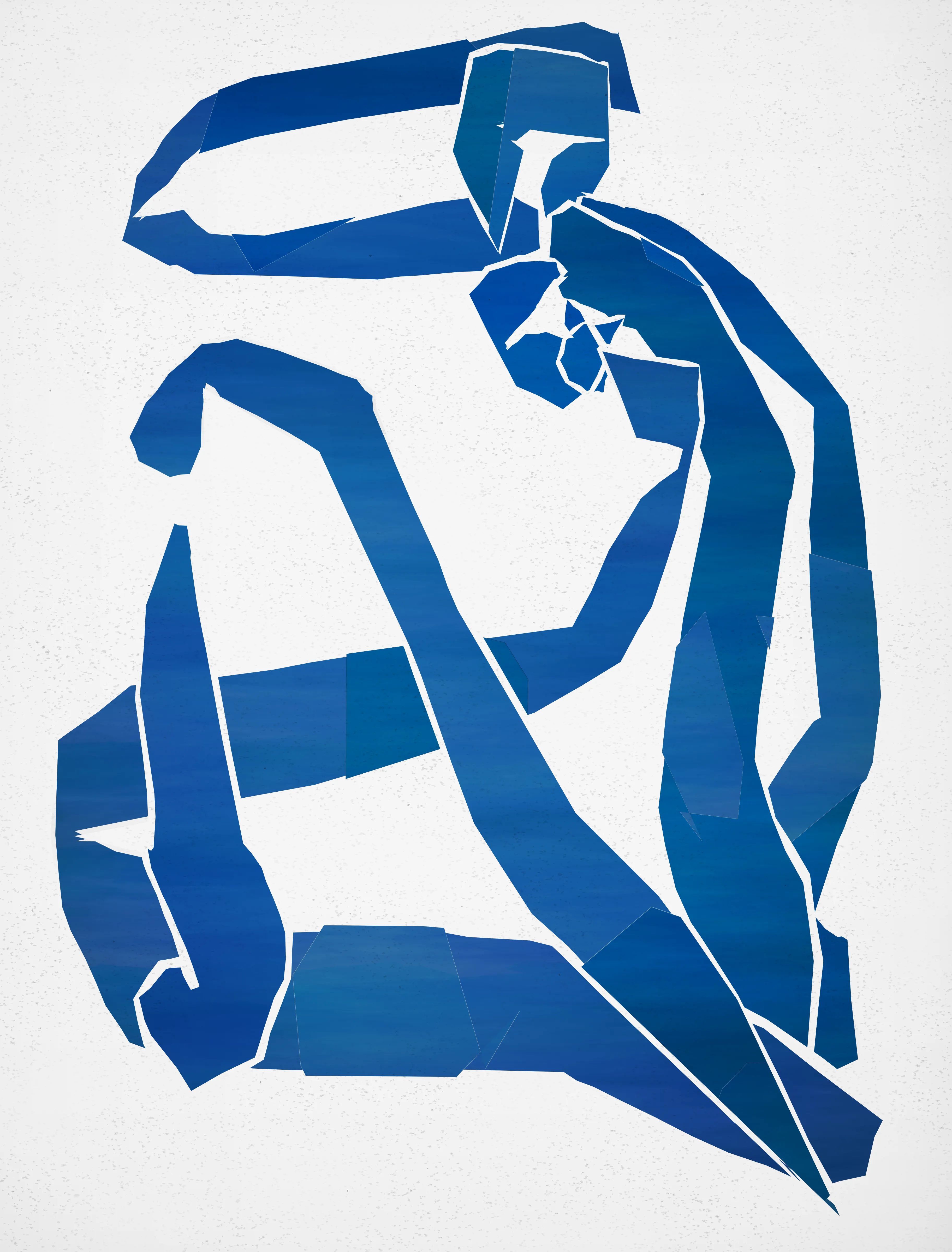 Upon encountering Matisse's ""Blue Nudes"" series, I found myself intrigued by the photograph of a room adorned with these simple yet evocative depictions of the human form. At first glance the figures appeared as harmonious abstractions, each embodying a shared pose while subtly diverging in unique ways upon closer inspection. This experience ignited my fascination with the artistic endeavor to recreate the same essence through multiple iterations, prompting a contemplation on the role of variations in a generative art series in an era often fixated on extravagant algorithmic diversity.

Here we aim to celebrate subtlety. This project employs not only the randomness inherent to algorithms but also the serendipity of human intervention. Anchored in my own hand-drawn inputs, the process intertwines organic paths with algorithmic automation, generating polygons that exude the beauty of nuanced distinctions.

Beyond technique, this endeavor mirrors an autobiographical passage — a celebration of my evolution from functional coder to constructor of pure form. Matisse's iconic method of composing with cut paper — initially a preparatory ritual — mirrors my own journey. What once served utilitarian software now finds purpose in artistry, code morphing into my chosen medium of artistic expression. This metamorphosis, a kinship to Matisse's transformation, is my homage to the creative odyssey that beckons when code transcends its pragmatic origins.