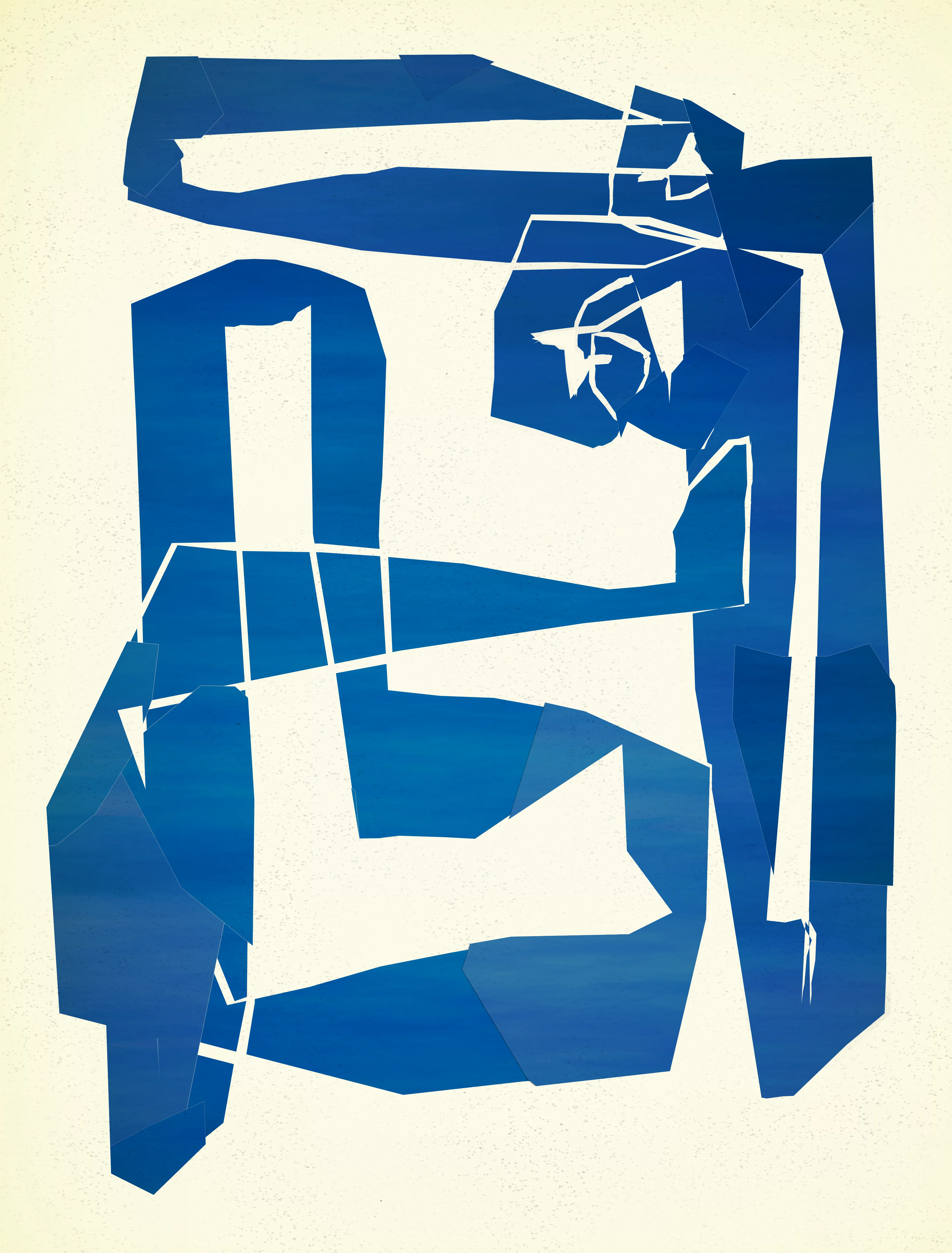 Upon encountering Matisse's ""Blue Nudes"" series, I found myself intrigued by the photograph of a room adorned with these simple yet evocative depictions of the human form. At first glance the figures appeared as harmonious abstractions, each embodying a shared pose while subtly diverging in unique ways upon closer inspection. This experience ignited my fascination with the artistic endeavor to recreate the same essence through multiple iterations, prompting a contemplation on the role of variations in a generative art series in an era often fixated on extravagant algorithmic diversity.

Here we aim to celebrate subtlety. This project employs not only the randomness inherent to algorithms but also the serendipity of human intervention. Anchored in my own hand-drawn inputs, the process intertwines organic paths with algorithmic automation, generating polygons that exude the beauty of nuanced distinctions.

Beyond technique, this endeavor mirrors an autobiographical passage — a celebration of my evolution from functional coder to constructor of pure form. Matisse's iconic method of composing with cut paper — initially a preparatory ritual — mirrors my own journey. What once served utilitarian software now finds purpose in artistry, code morphing into my chosen medium of artistic expression. This metamorphosis, a kinship to Matisse's transformation, is my homage to the creative odyssey that beckons when code transcends its pragmatic origins.