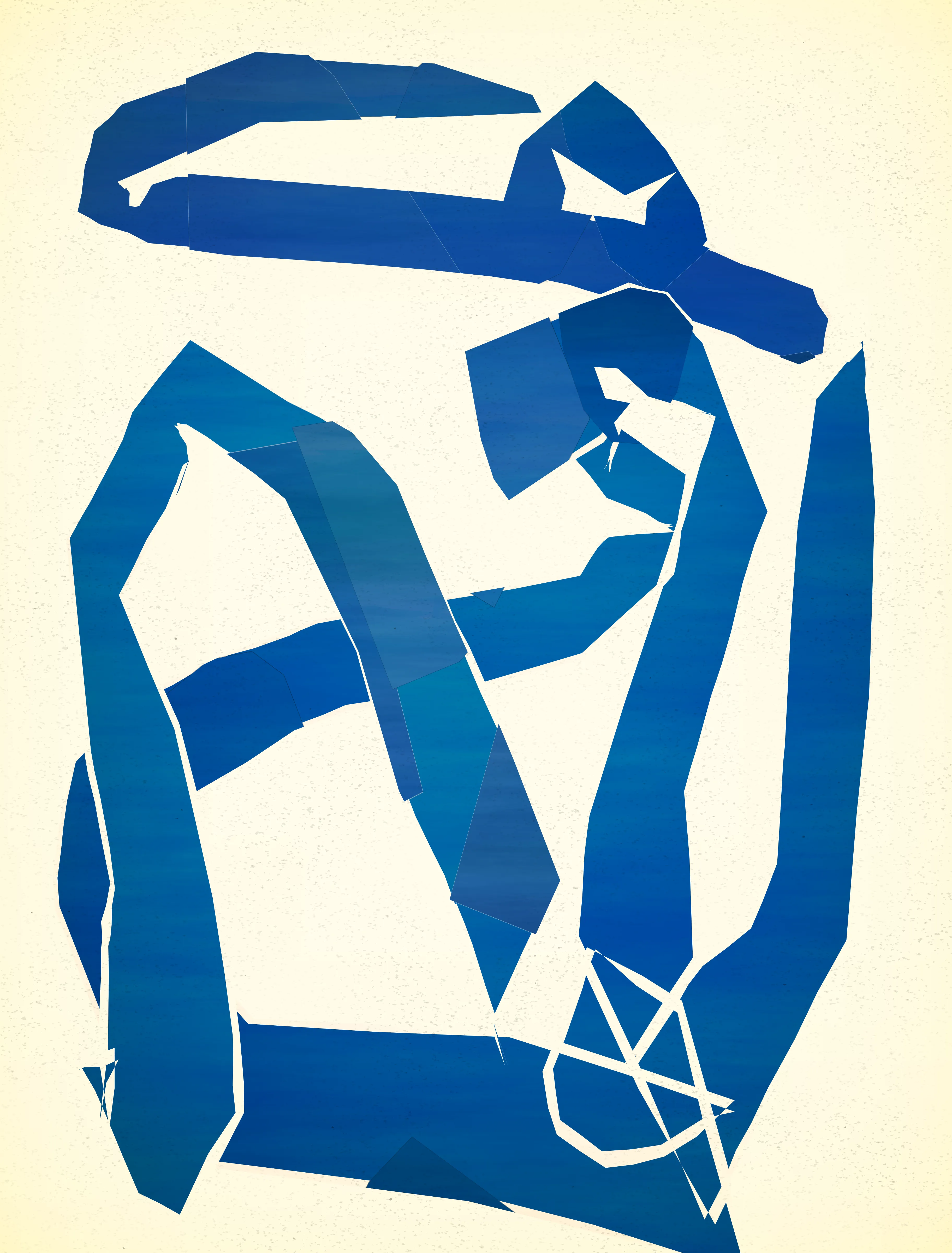 Upon encountering Matisse's ""Blue Nudes"" series, I found myself intrigued by the photograph of a room adorned with these simple yet evocative depictions of the human form. At first glance the figures appeared as harmonious abstractions, each embodying a shared pose while subtly diverging in unique ways upon closer inspection. This experience ignited my fascination with the artistic endeavor to recreate the same essence through multiple iterations, prompting a contemplation on the role of variations in a generative art series in an era often fixated on extravagant algorithmic diversity.

Here we aim to celebrate subtlety. This project employs not only the randomness inherent to algorithms but also the serendipity of human intervention. Anchored in my own hand-drawn inputs, the process intertwines organic paths with algorithmic automation, generating polygons that exude the beauty of nuanced distinctions.

Beyond technique, this endeavor mirrors an autobiographical passage — a celebration of my evolution from functional coder to constructor of pure form. Matisse's iconic method of composing with cut paper — initially a preparatory ritual — mirrors my own journey. What once served utilitarian software now finds purpose in artistry, code morphing into my chosen medium of artistic expression. This metamorphosis, a kinship to Matisse's transformation, is my homage to the creative odyssey that beckons when code transcends its pragmatic origins.