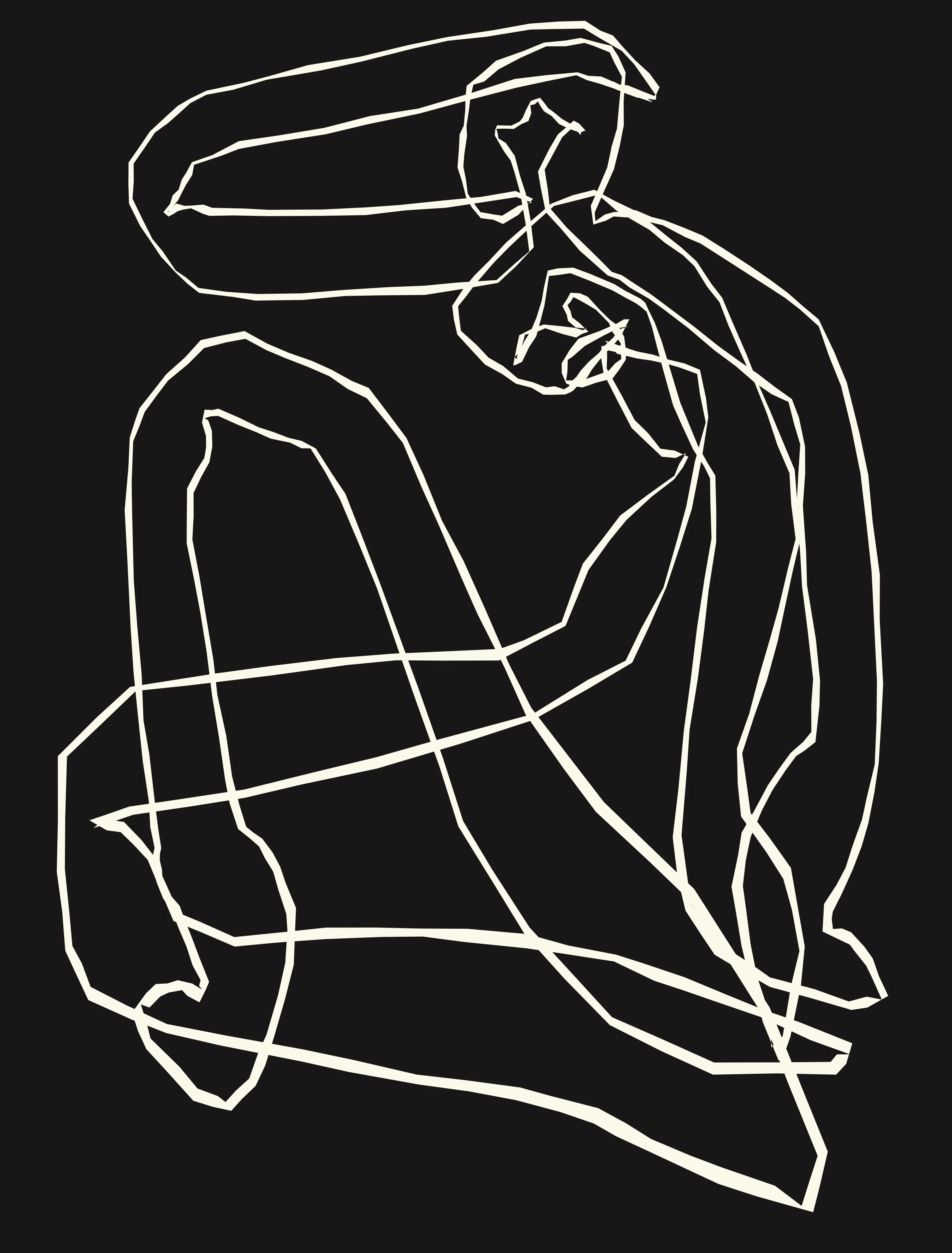 Upon encountering Matisse's ""Blue Nudes"" series, I found myself intrigued by the photograph of a room adorned with these simple yet evocative depictions of the human form. At first glance the figures appeared as harmonious abstractions, each embodying a shared pose while subtly diverging in unique ways upon closer inspection. This experience ignited my fascination with the artistic endeavor to recreate the same essence through multiple iterations, prompting a contemplation on the role of variations in a generative art series in an era often fixated on extravagant algorithmic diversity.

Here we aim to celebrate subtlety. This project employs not only the randomness inherent to algorithms but also the serendipity of human intervention. Anchored in my own hand-drawn inputs, the process intertwines organic paths with algorithmic automation, generating polygons that exude the beauty of nuanced distinctions.

Beyond technique, this endeavor mirrors an autobiographical passage — a celebration of my evolution from functional coder to constructor of pure form. Matisse's iconic method of composing with cut paper — initially a preparatory ritual — mirrors my own journey. What once served utilitarian software now finds purpose in artistry, code morphing into my chosen medium of artistic expression. This metamorphosis, a kinship to Matisse's transformation, is my homage to the creative odyssey that beckons when code transcends its pragmatic origins.