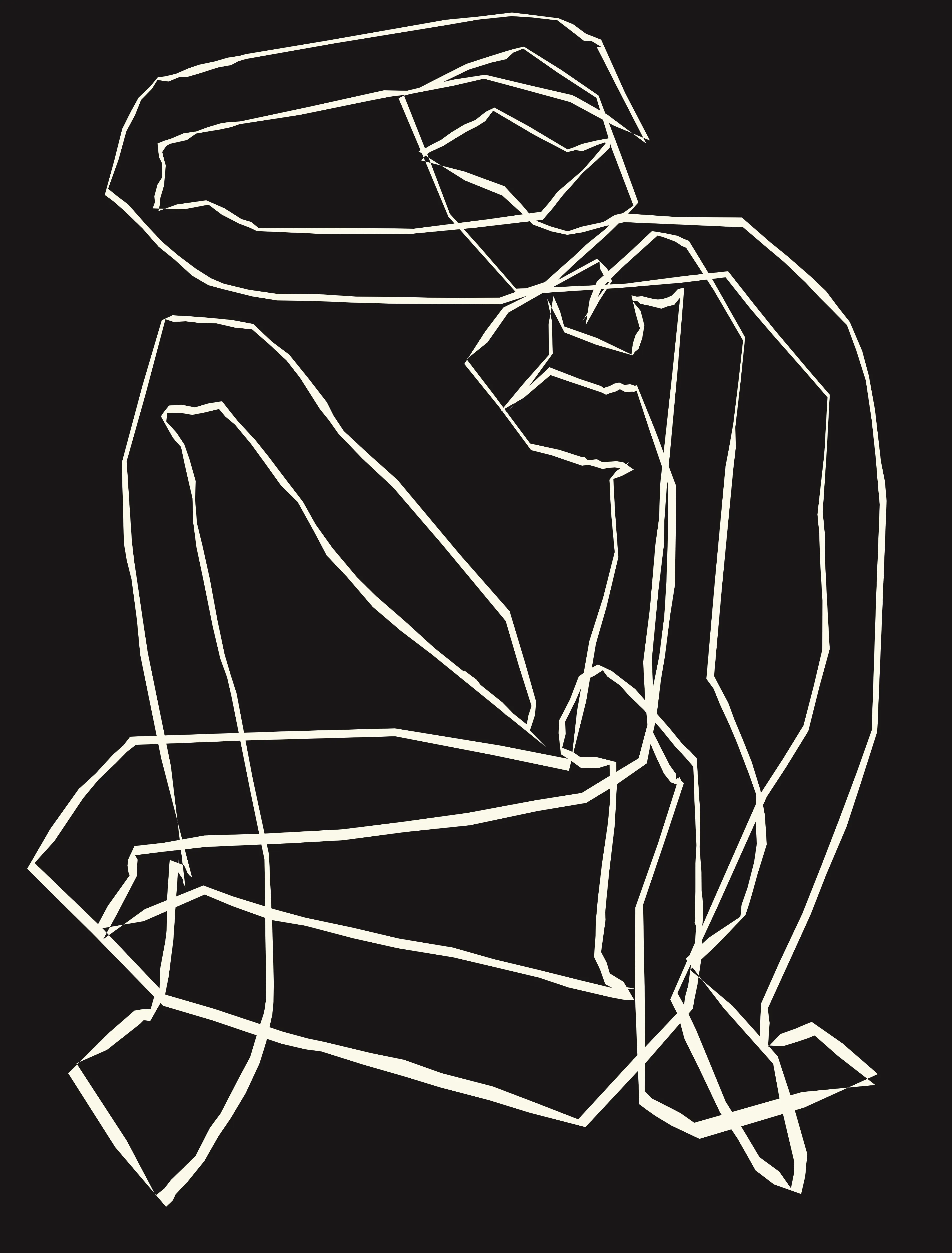 Upon encountering Matisse's ""Blue Nudes"" series, I found myself intrigued by the photograph of a room adorned with these simple yet evocative depictions of the human form. At first glance the figures appeared as harmonious abstractions, each embodying a shared pose while subtly diverging in unique ways upon closer inspection. This experience ignited my fascination with the artistic endeavor to recreate the same essence through multiple iterations, prompting a contemplation on the role of variations in a generative art series in an era often fixated on extravagant algorithmic diversity.

Here we aim to celebrate subtlety. This project employs not only the randomness inherent to algorithms but also the serendipity of human intervention. Anchored in my own hand-drawn inputs, the process intertwines organic paths with algorithmic automation, generating polygons that exude the beauty of nuanced distinctions.

Beyond technique, this endeavor mirrors an autobiographical passage — a celebration of my evolution from functional coder to constructor of pure form. Matisse's iconic method of composing with cut paper — initially a preparatory ritual — mirrors my own journey. What once served utilitarian software now finds purpose in artistry, code morphing into my chosen medium of artistic expression. This metamorphosis, a kinship to Matisse's transformation, is my homage to the creative odyssey that beckons when code transcends its pragmatic origins.
